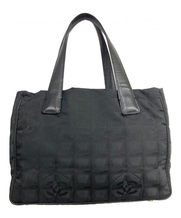 CHANEL ブラック ナイロン ハンドバッグ 中古・古着通販】CHANEL (シャネル) ナイロンハンドバッグ ブラック