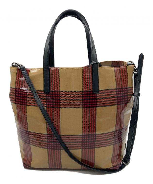 【新品・未使用】マッキントッシュロンドン　トートバッグ　ベージュ　ブラウン 中古・古着通販】MACKINTOSH LONDON (マッキントッシュ ロンドン) PVC