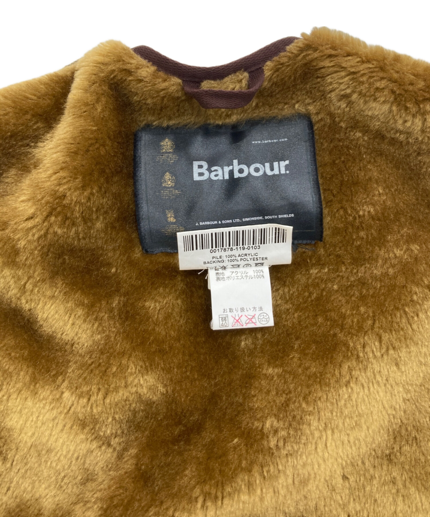 中古・古着通販】Barbour (バブアー) WARM PILE LINING ベスト A306