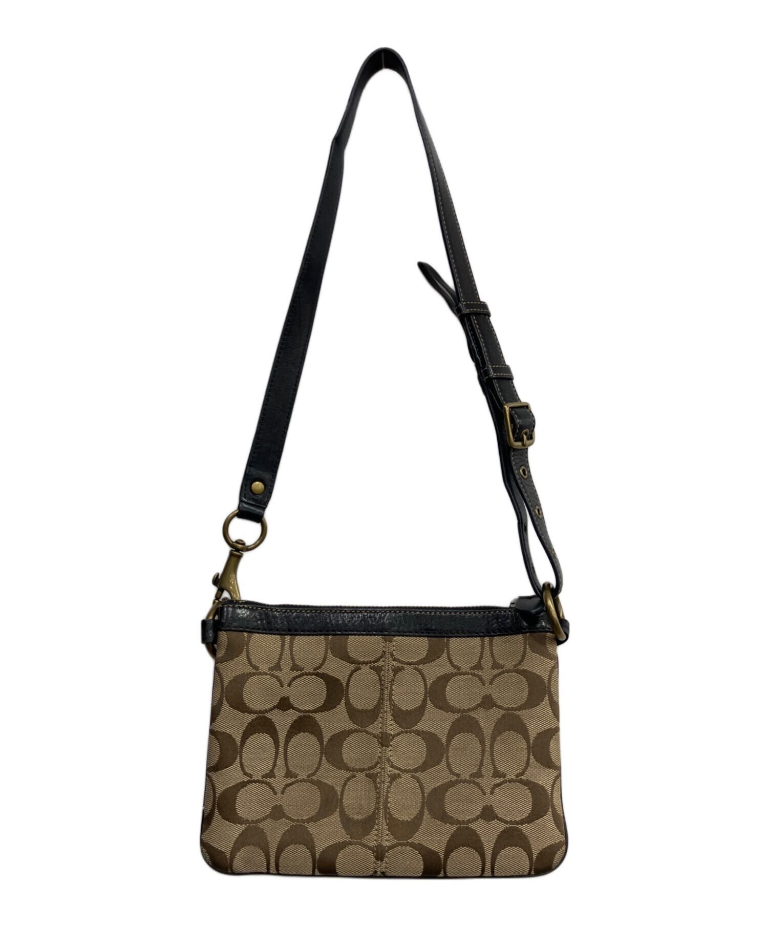 COACH コーチ シグネチャー ターンロック ワンショルダー 10668 中古・古着通販】COACH (コーチ) ターンロックシグネチャーミニ