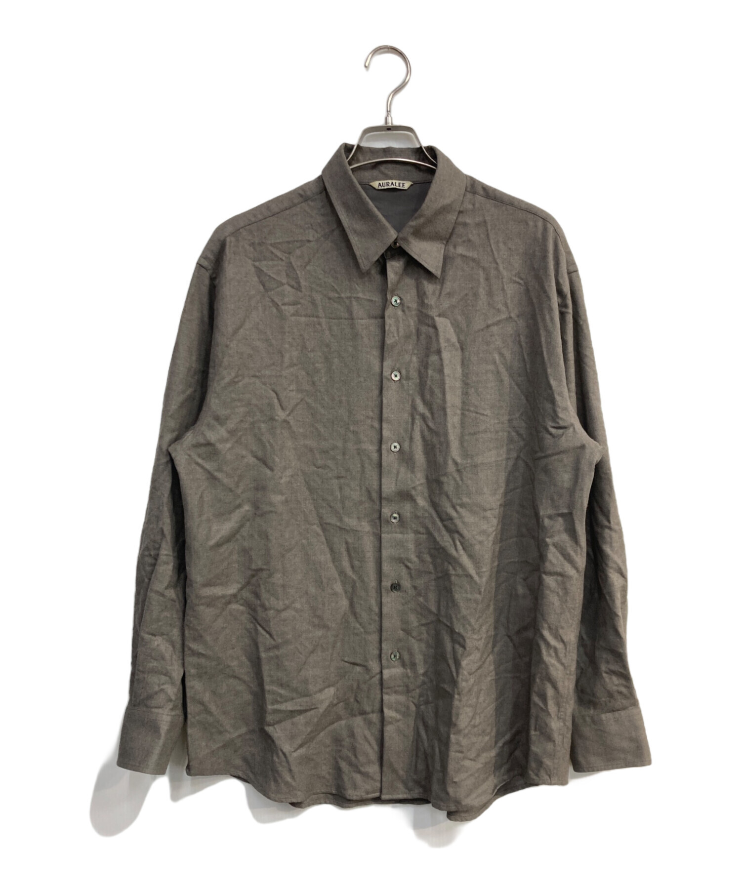 中古・古着通販】AURALEE (オーラリー) SUPER LIGHT WOOL SHIRT 中古・古着通販】AURALEE (オーラリー) SUPER LIGHT WOOL SHIRT