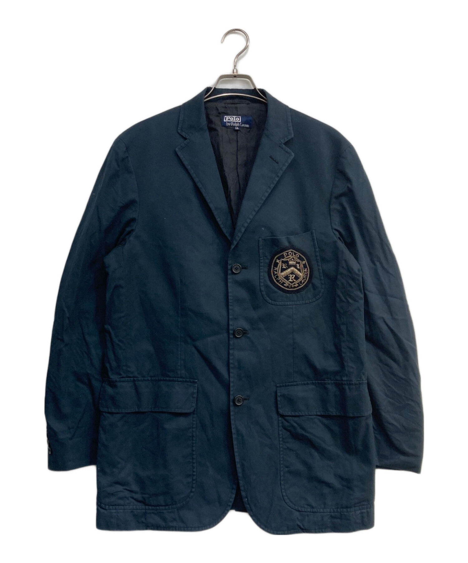 【美品】Polo Ralph Lauren ネイビー テーラードジャケット 中古・古着通販】POLO RALPH LAUREN (ポロ・ラルフローレン) ワッペン