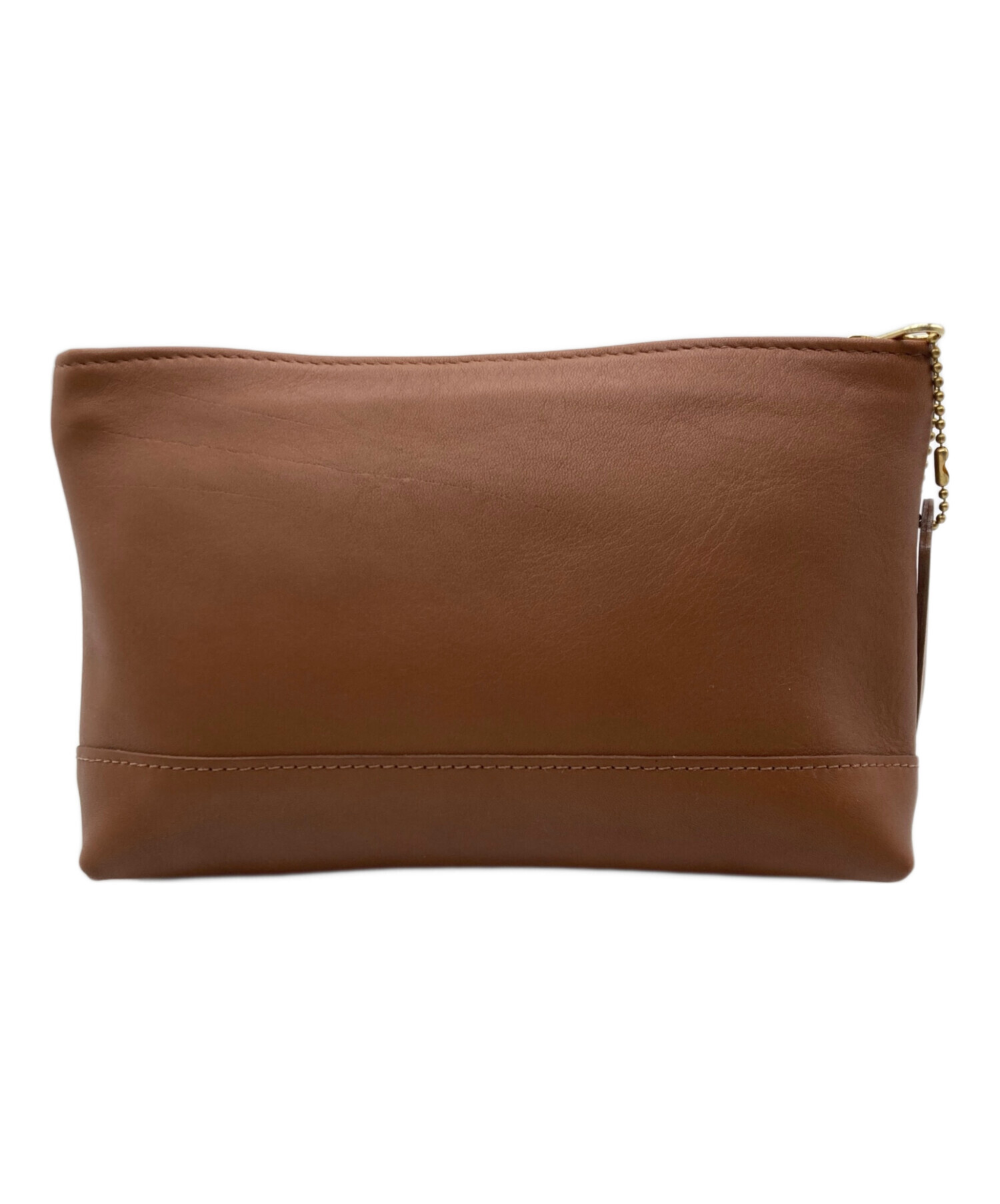 COACH ブラウンレザー ポーチ 新品 COACH ブラウンレザーポーチ 【公式通販】