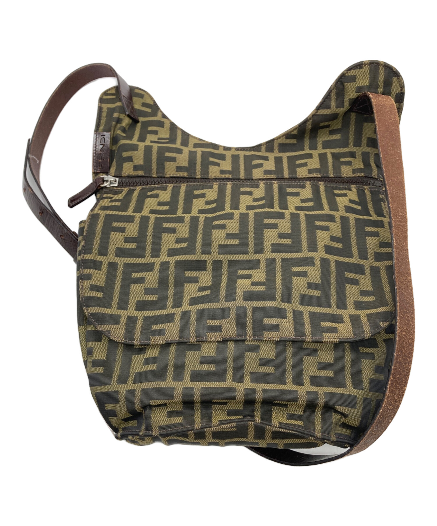 中古・古着通販】FENDI (フェンディ) ズッカショルダーバッグ ブラウン