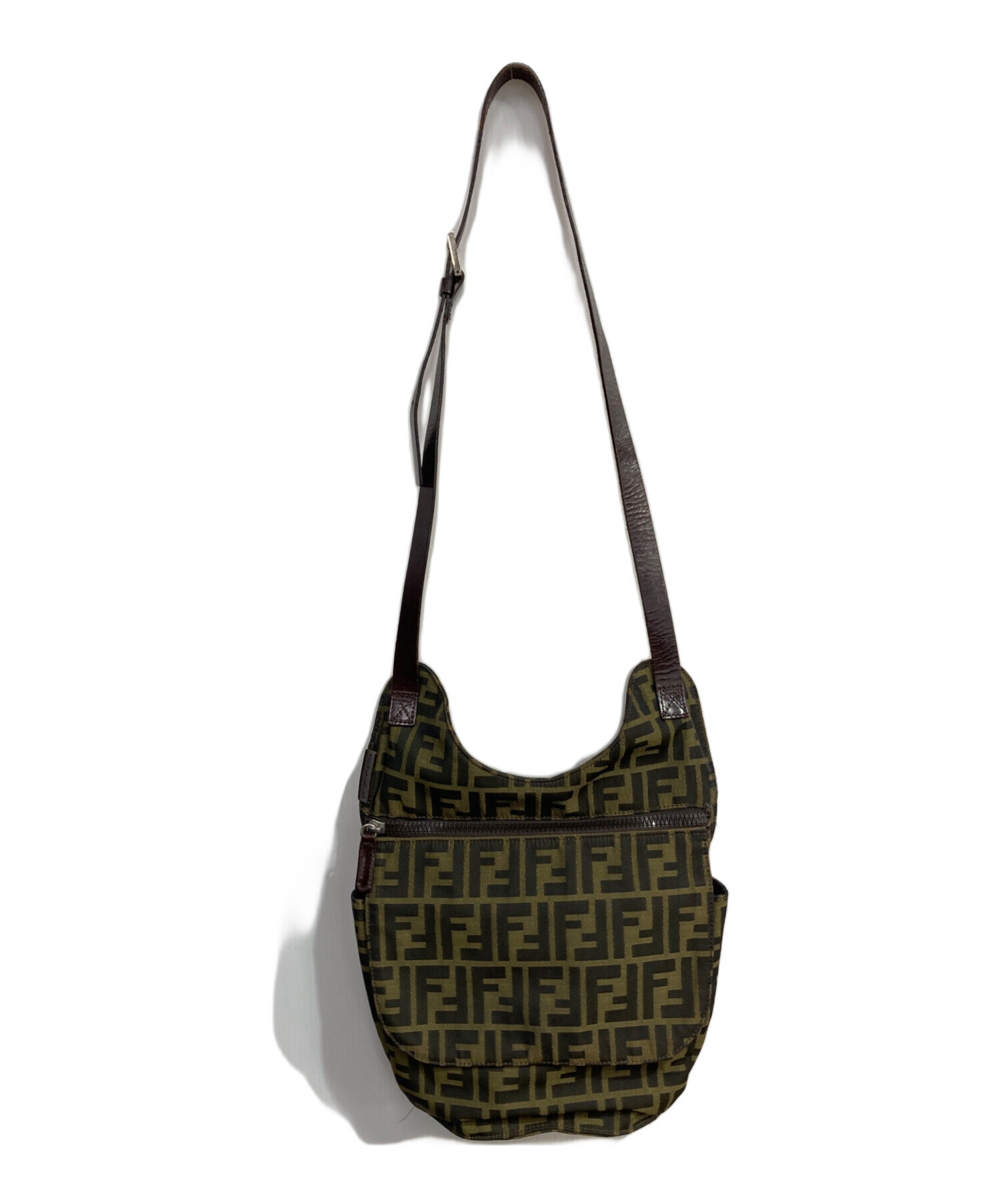 中古・古着通販】FENDI (フェンディ) ズッカショルダーバッグ ブラウン 
