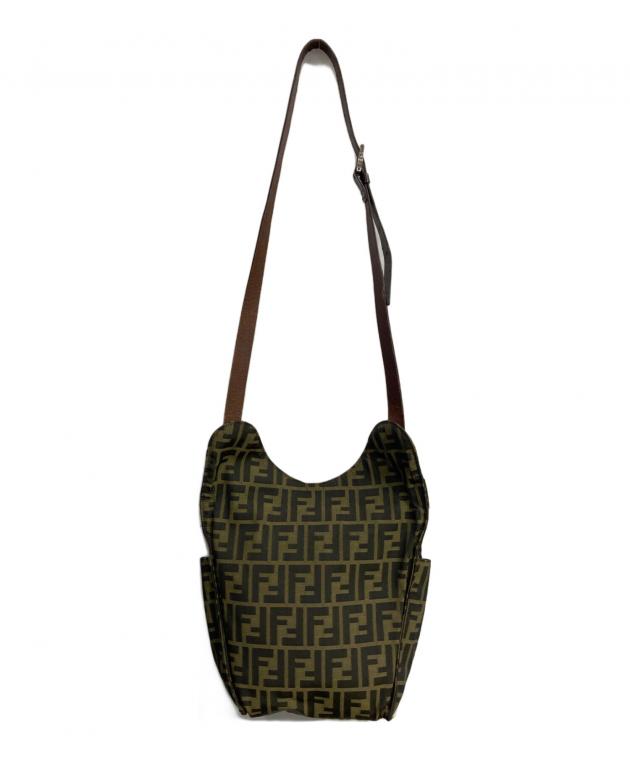 フェンディ　ズッカ　ショルダーバッグ 中古・古着通販】FENDI (フェンディ) ズッカショルダーバッグ ブラウン