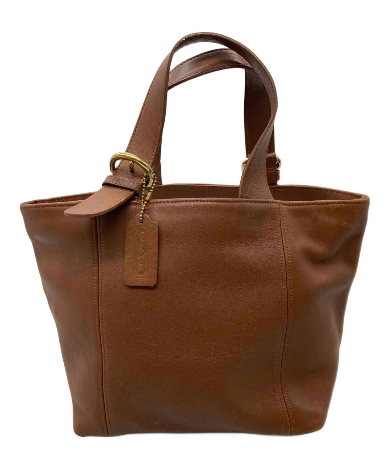COACH コーチ ヴィンテージ ハンドバッグ ブラウン レザー 中古・古着通販】COACH (コーチ) レザーハンドバッグ ブラウン