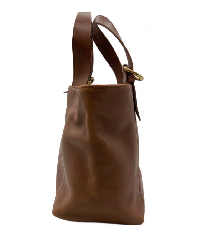 中古・古着通販】COACH (コーチ) レザーハンドバッグ ブラウン