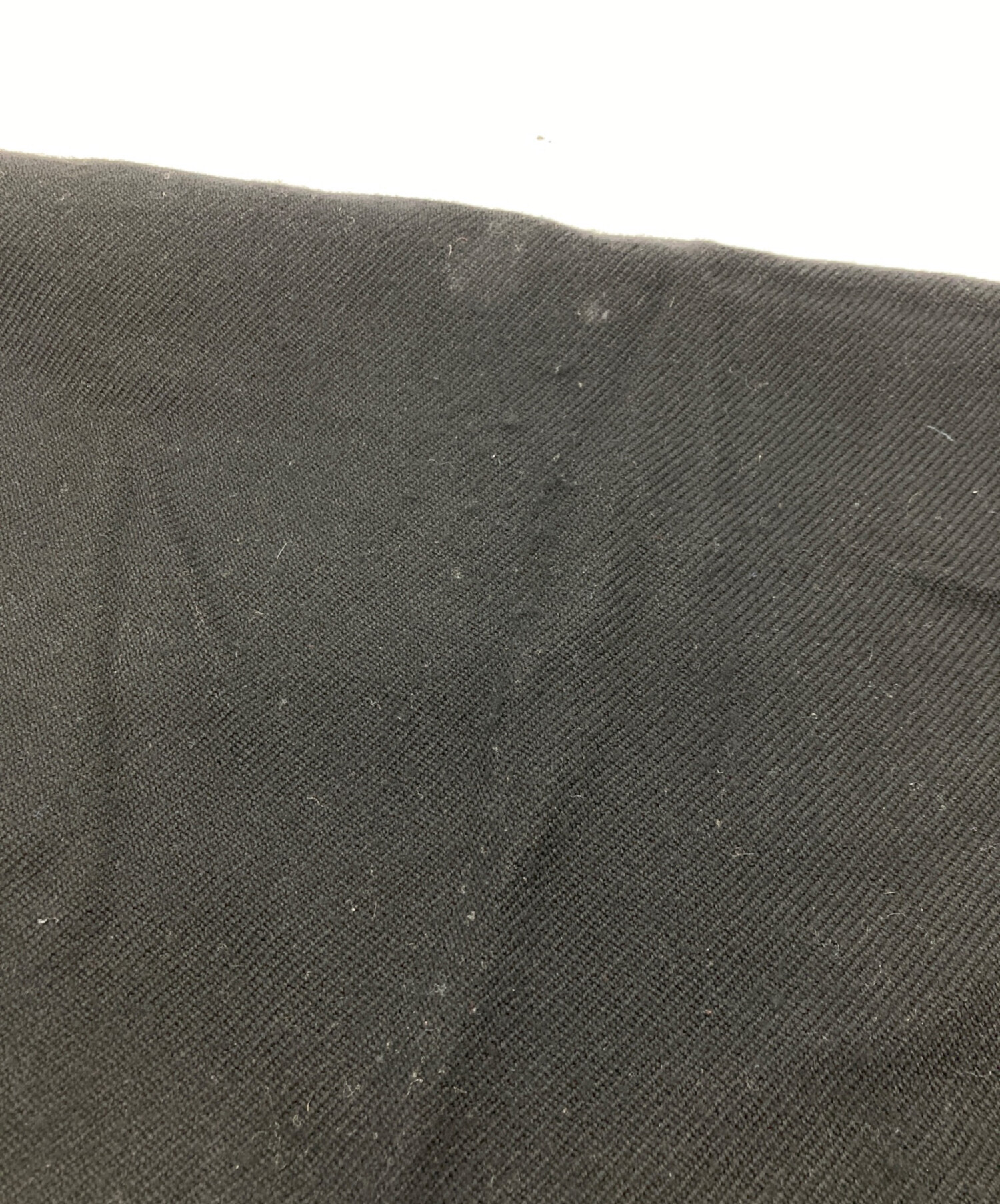 中古・古着通販】PRADA (プラダ) ロゴ刺繍ウールマフラー ブラック