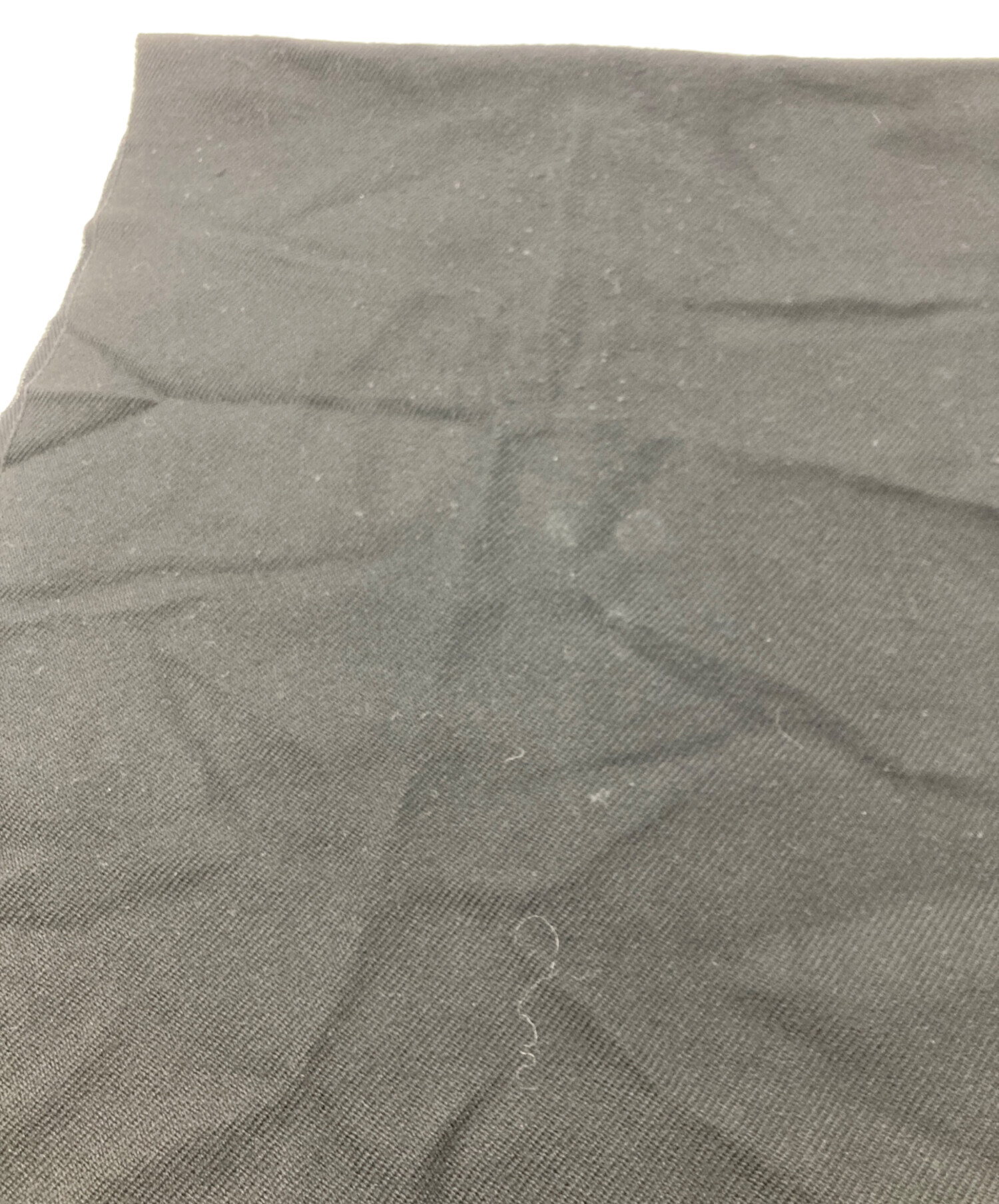 中古・古着通販】PRADA (プラダ) ロゴ刺繍ウールマフラー ブラック