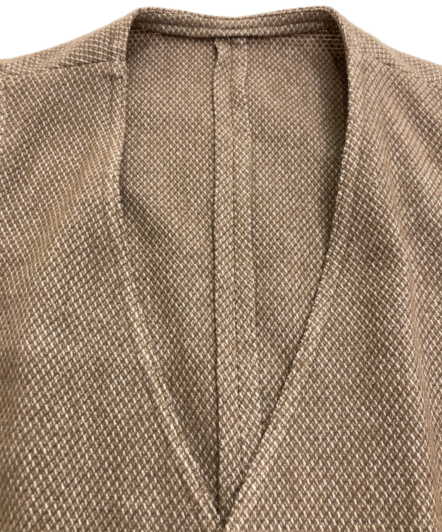 中古・古着通販】LARDINI (ラルディーニ) 前開きジレ ブラウン サイズ