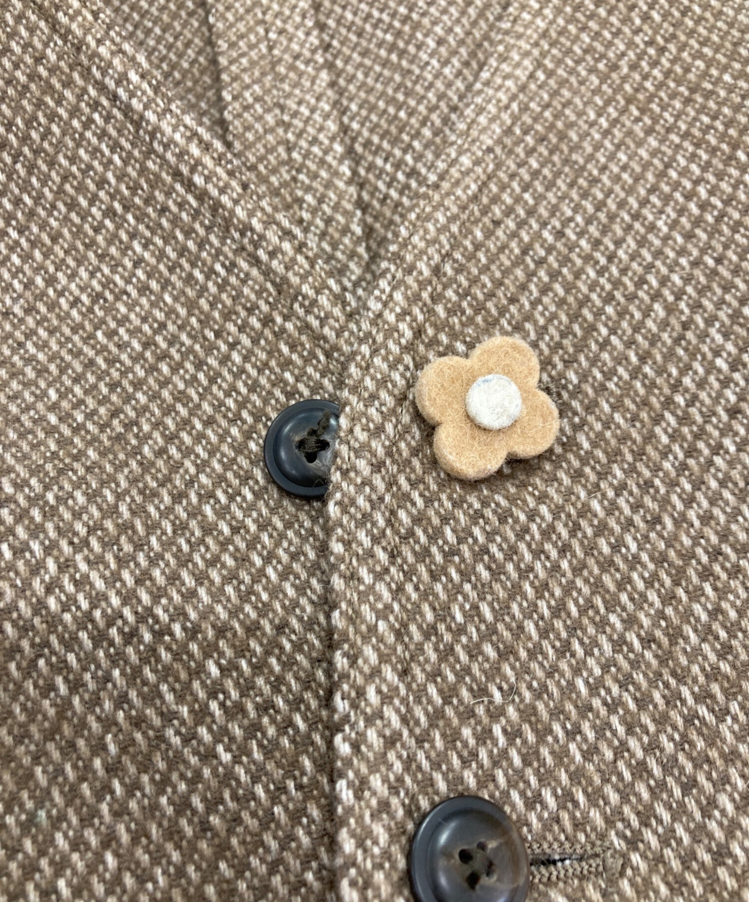 中古・古着通販】LARDINI (ラルディーニ) 前開きジレ ブラウン サイズ