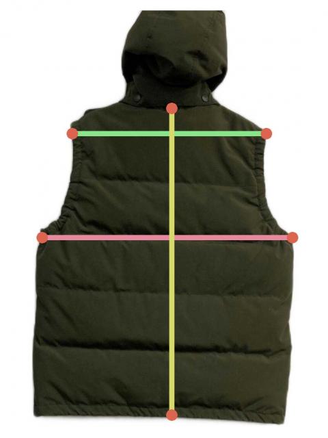 中古・古着通販】DANTON (ダントン) ダウンベスト JD-8812LAS カーキ