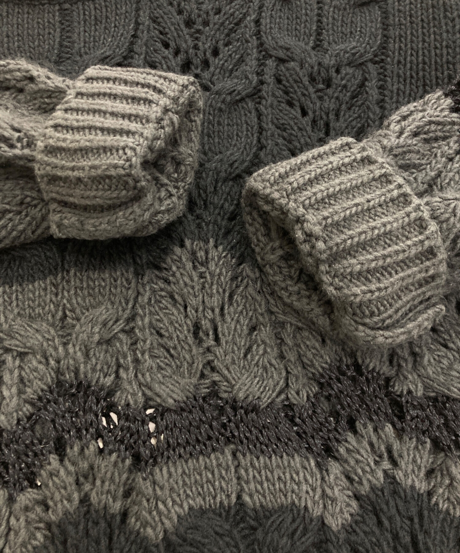 中古・古着通販】08sircus (ゼロエイトサーカス) Wool cable knit