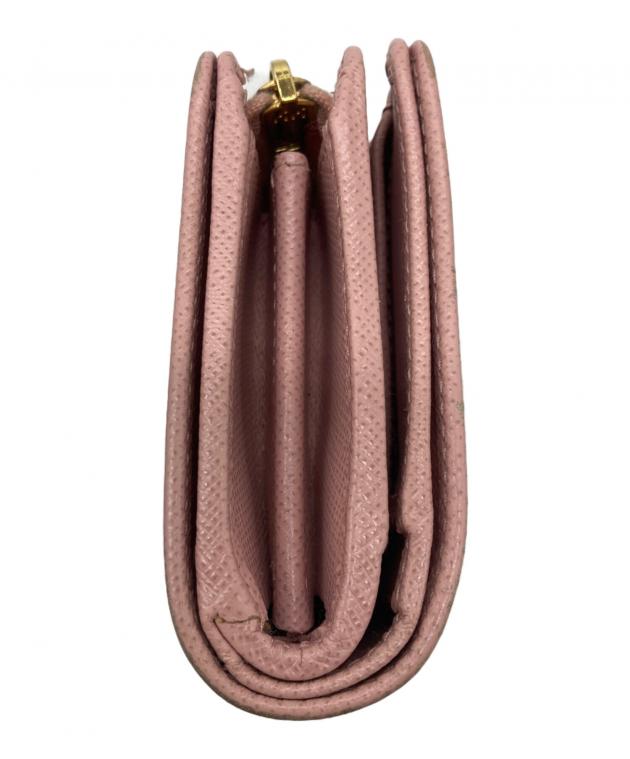 中古・古着通販】PRADA (プラダ) サフィアーノ2つ折り財布 ピンク