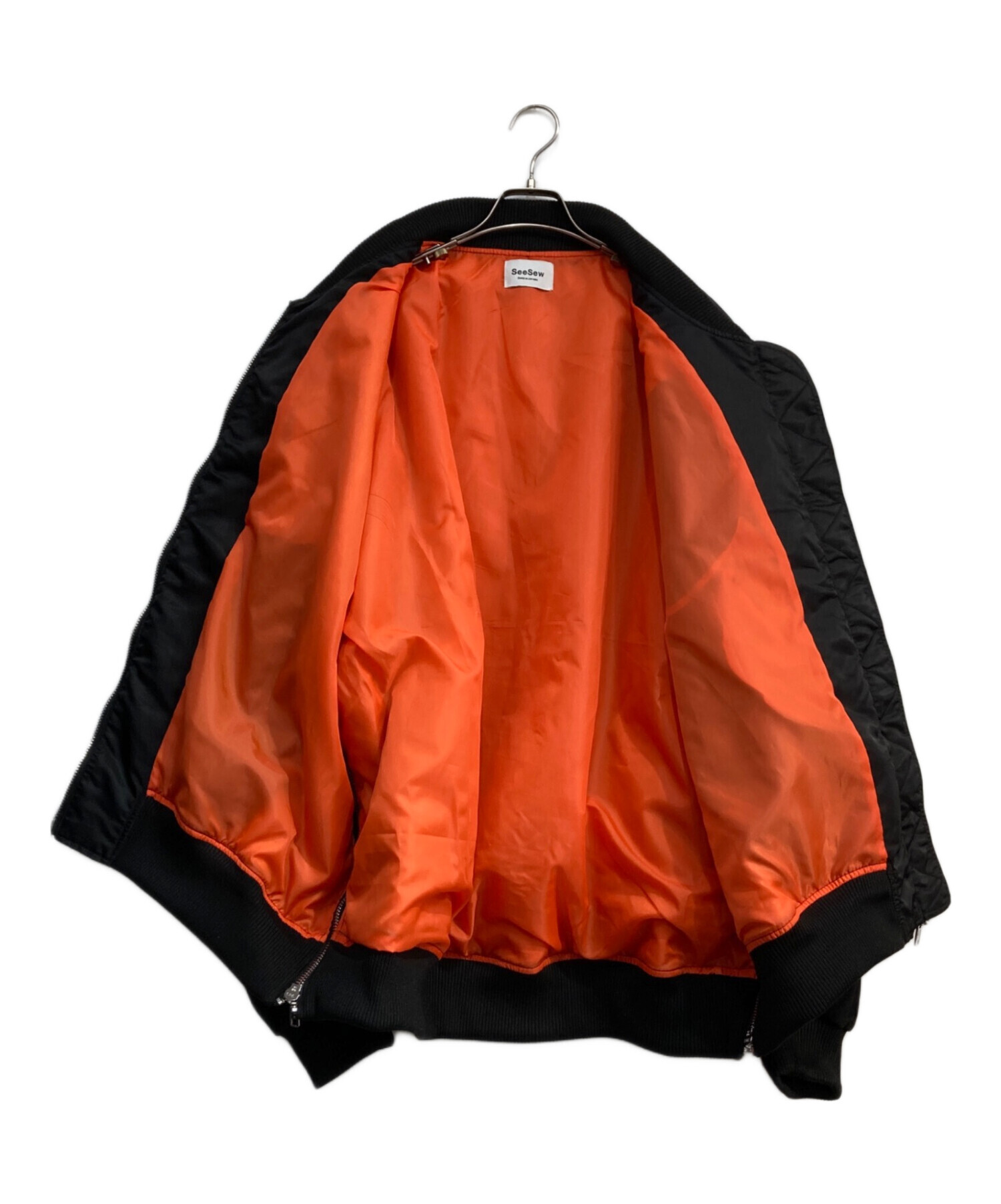 中古・古着通販】SeeSew (シーソー) OVERSPEC MA-1 JACKET ブラック