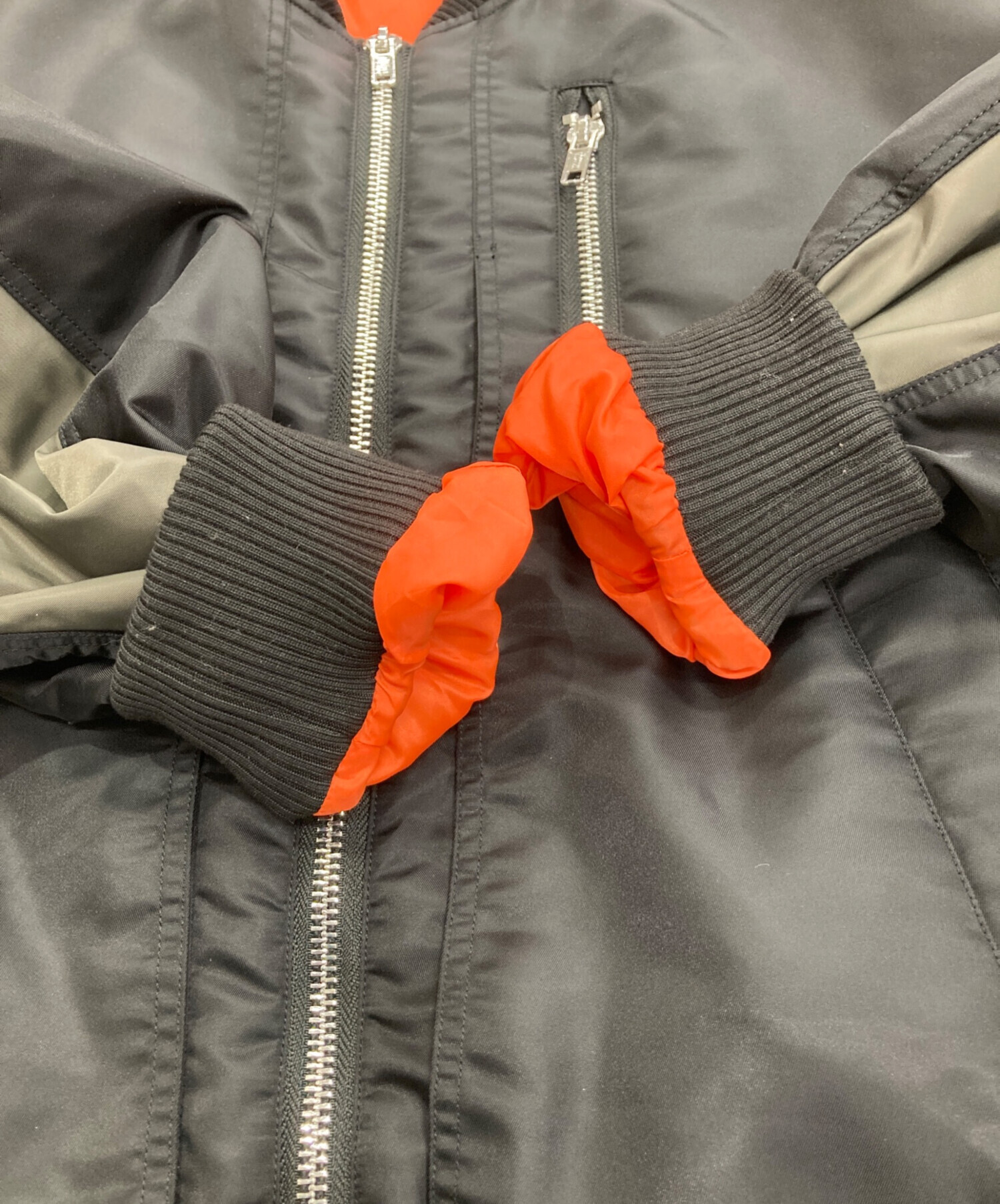 中古・古着通販】SeeSew (シーソー) OVERSPEC MA-1 JACKET ブラック