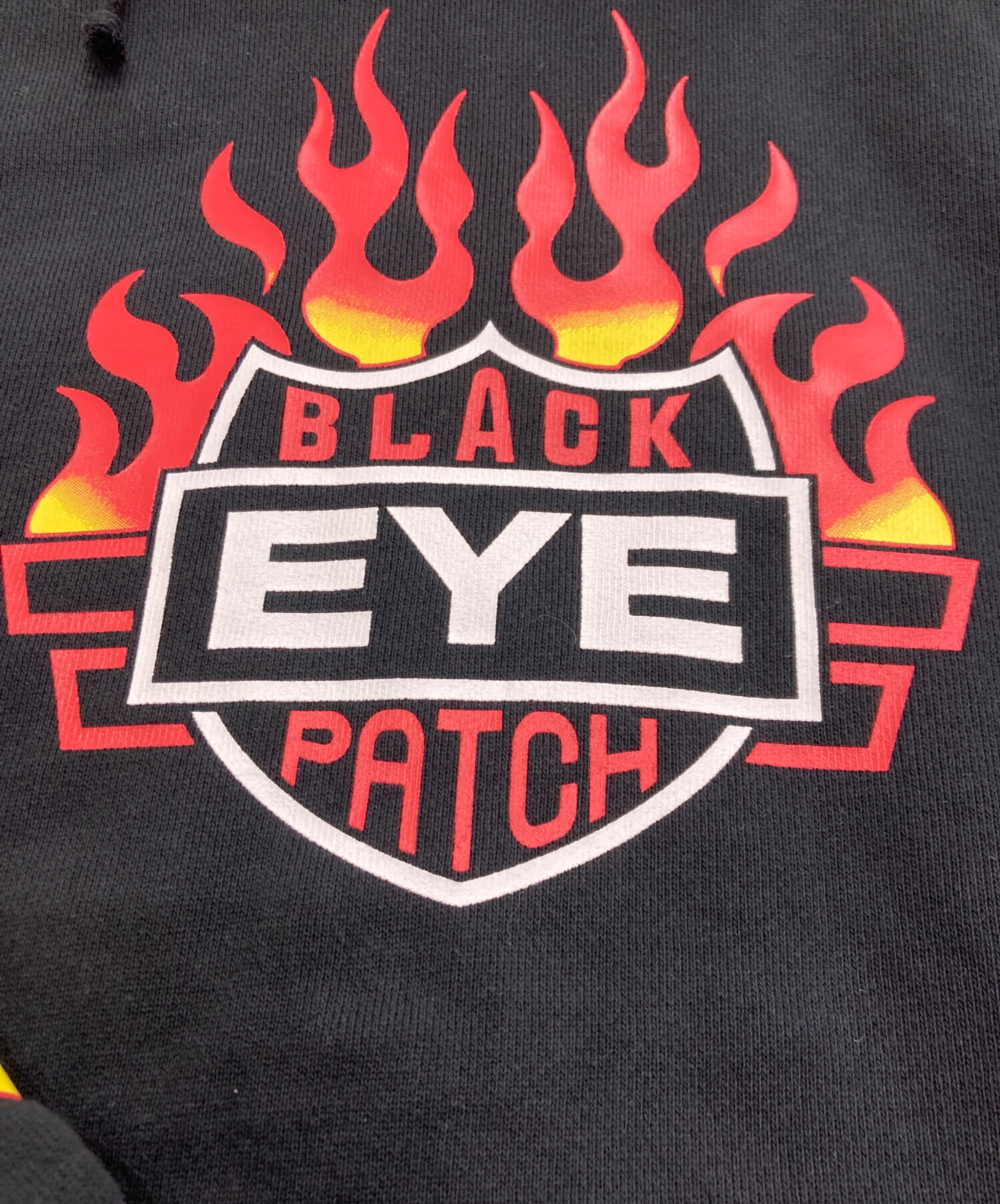 black eye patch HWC FLAME LOGO　サイズL FLAME LOGO THERMAL L/S TEE BLACK – BlackEyePatch