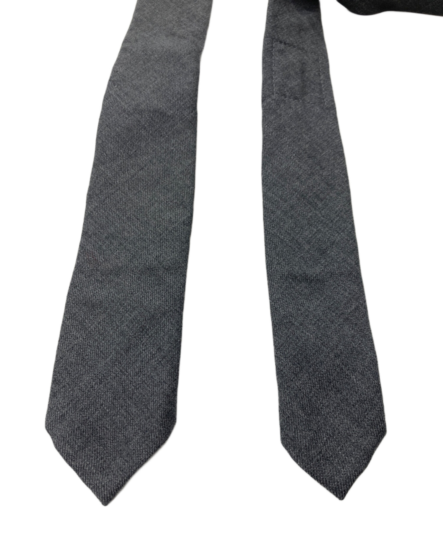中古・古着通販】Thom Browne (トムブラウン) ウールネクタイ グレー