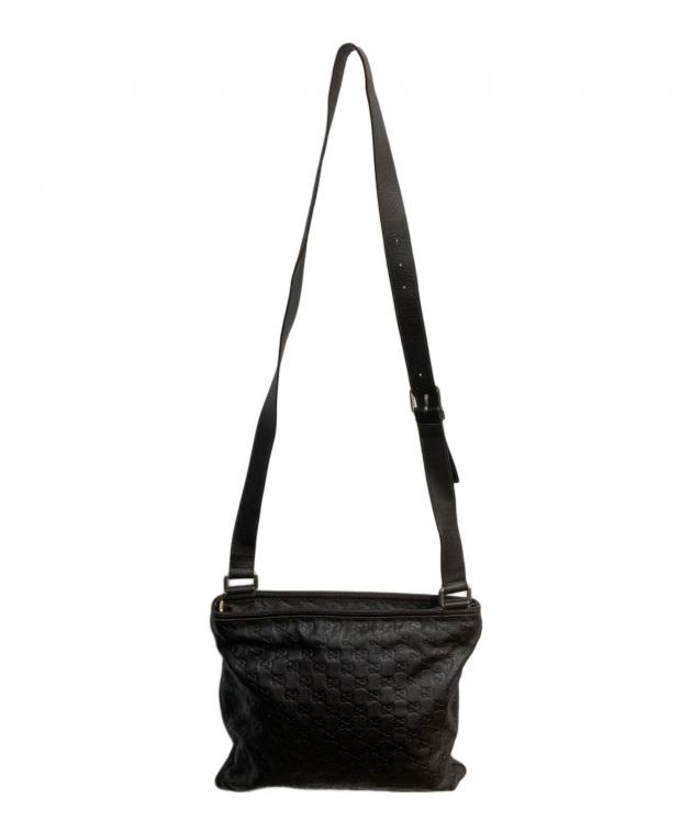 中古・古着通販】GUCCI (グッチ) レザーショルダーバッグ ブラウン