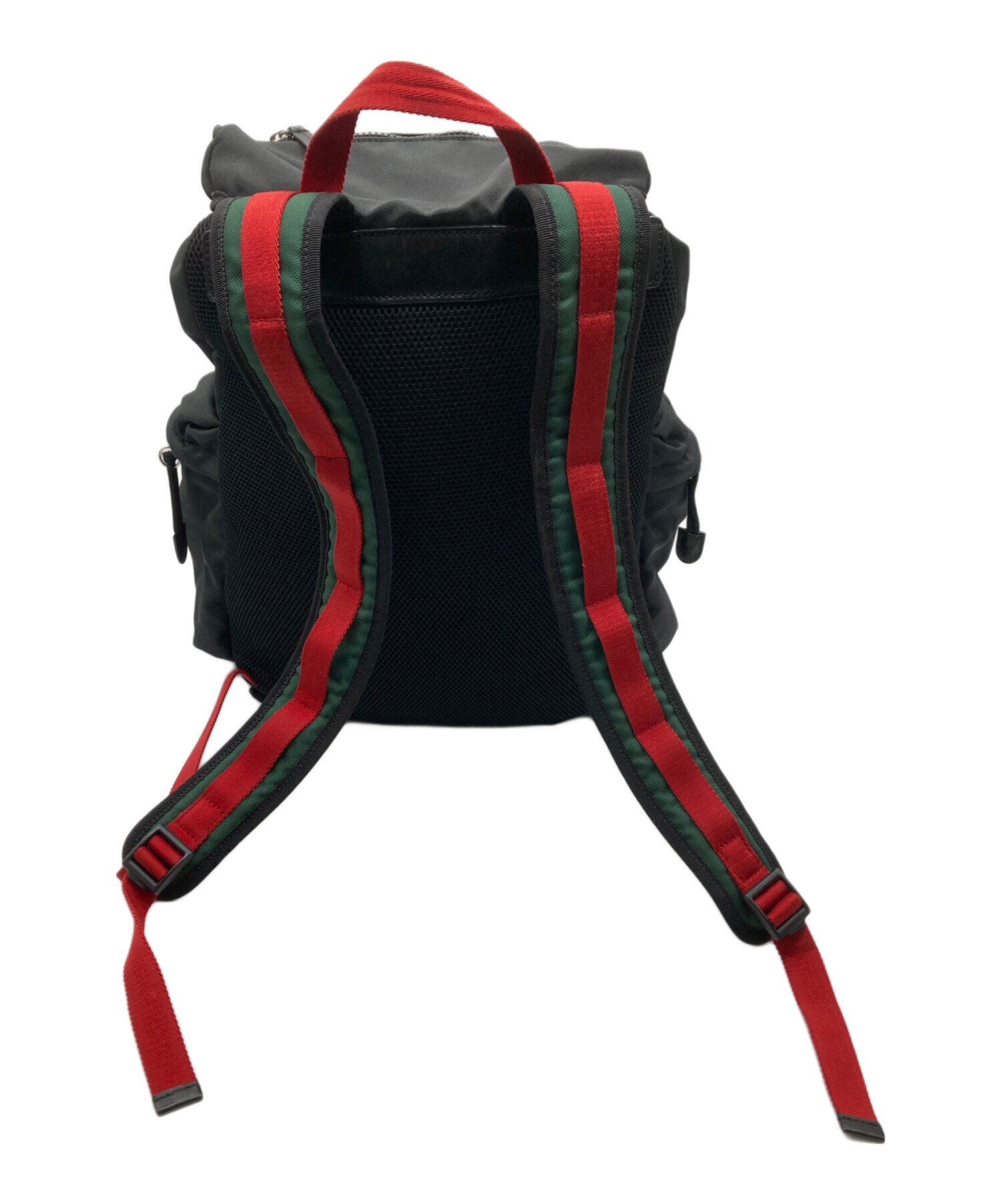 現行　グッチ シェリーライン タイガーヘッド バックパック　大容量　ブラック 中古・古着通販】GUCCI (グッチ) タイガーヘッドシェリーラインバック