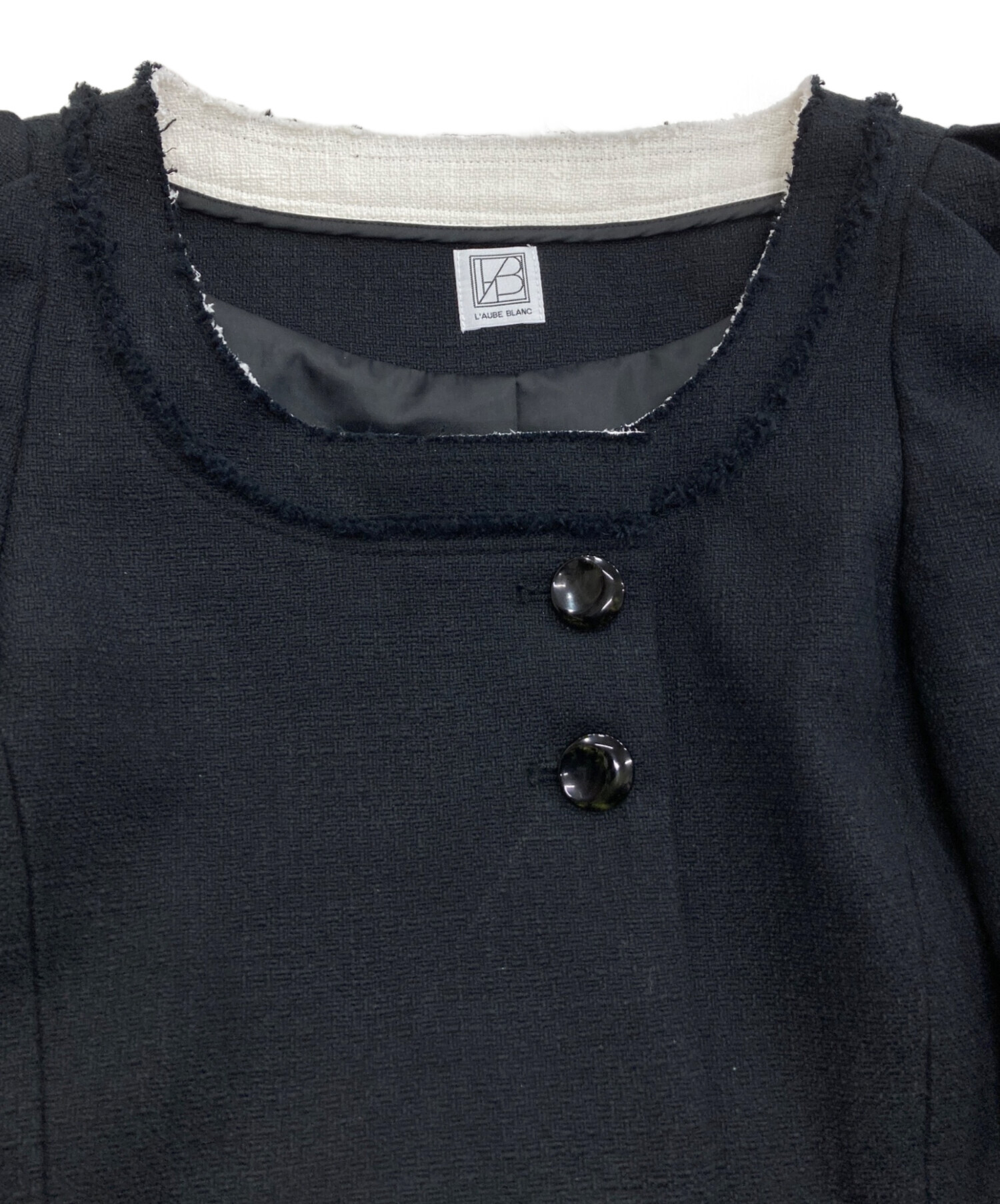 中古・古着通販】L'AUBE BLANC (ローブ ブラン) Gigot Sleeve Tweed