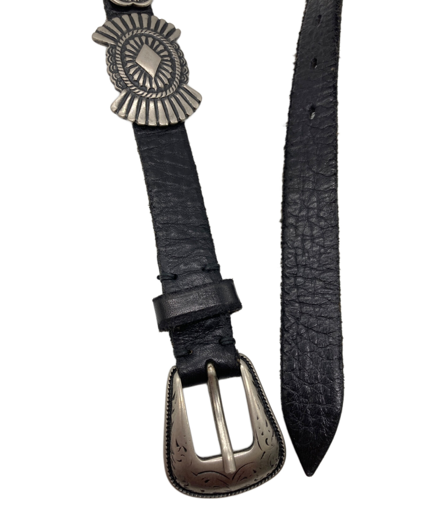 中古・古着通販】PUNTOVITA (プントヴィータ) コンチョベルト ブラック