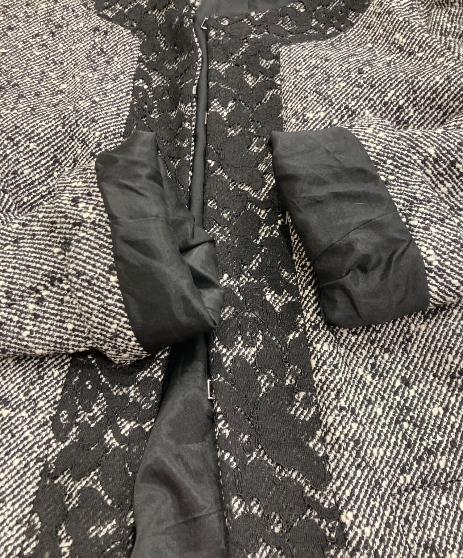 中古・古着通販】ESCADA (エスカーダ) レース切り替えジャケット