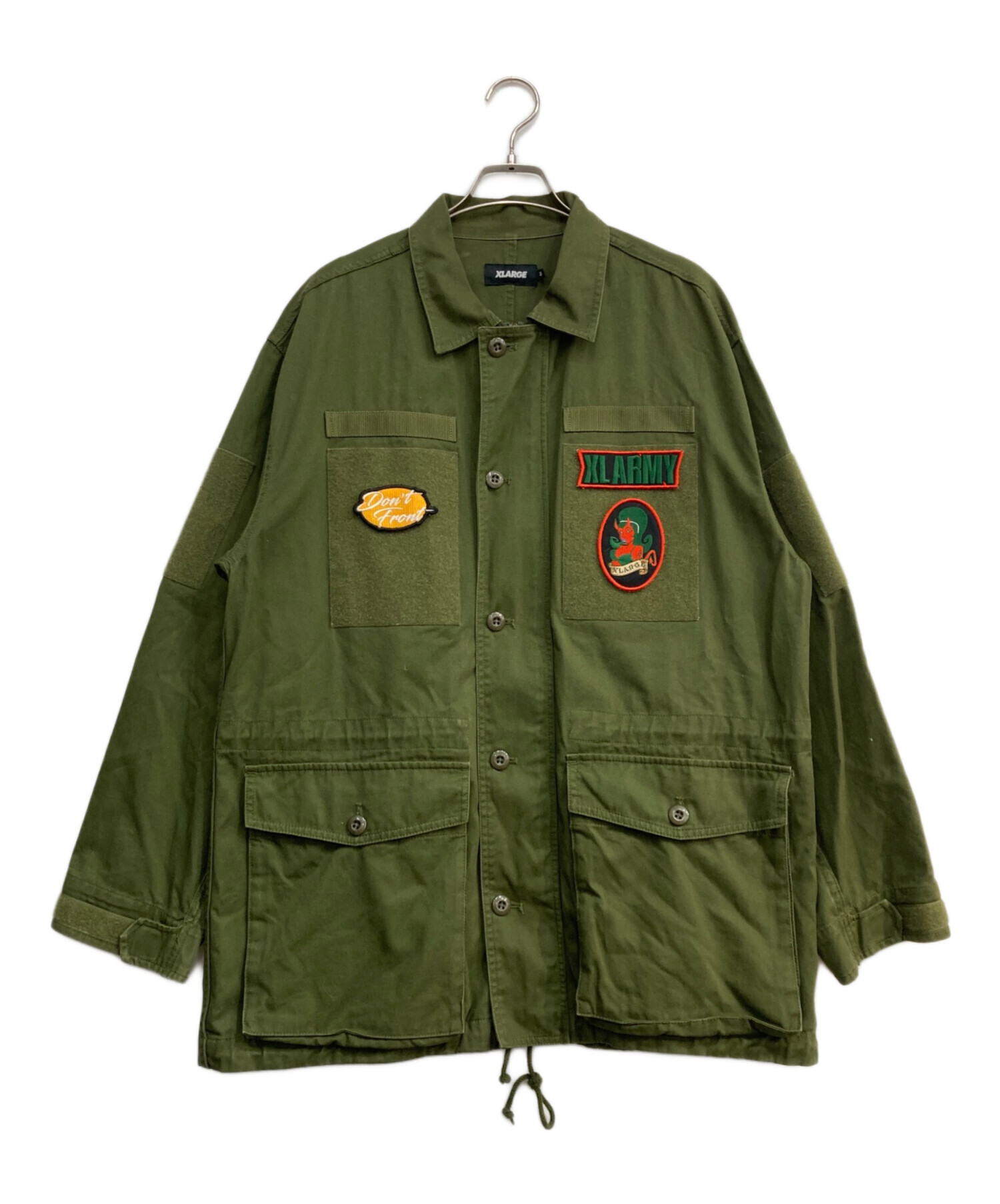 中古・古着通販】X-LARGE (エクストララージ) PATCHED MILITARY JACKET 
