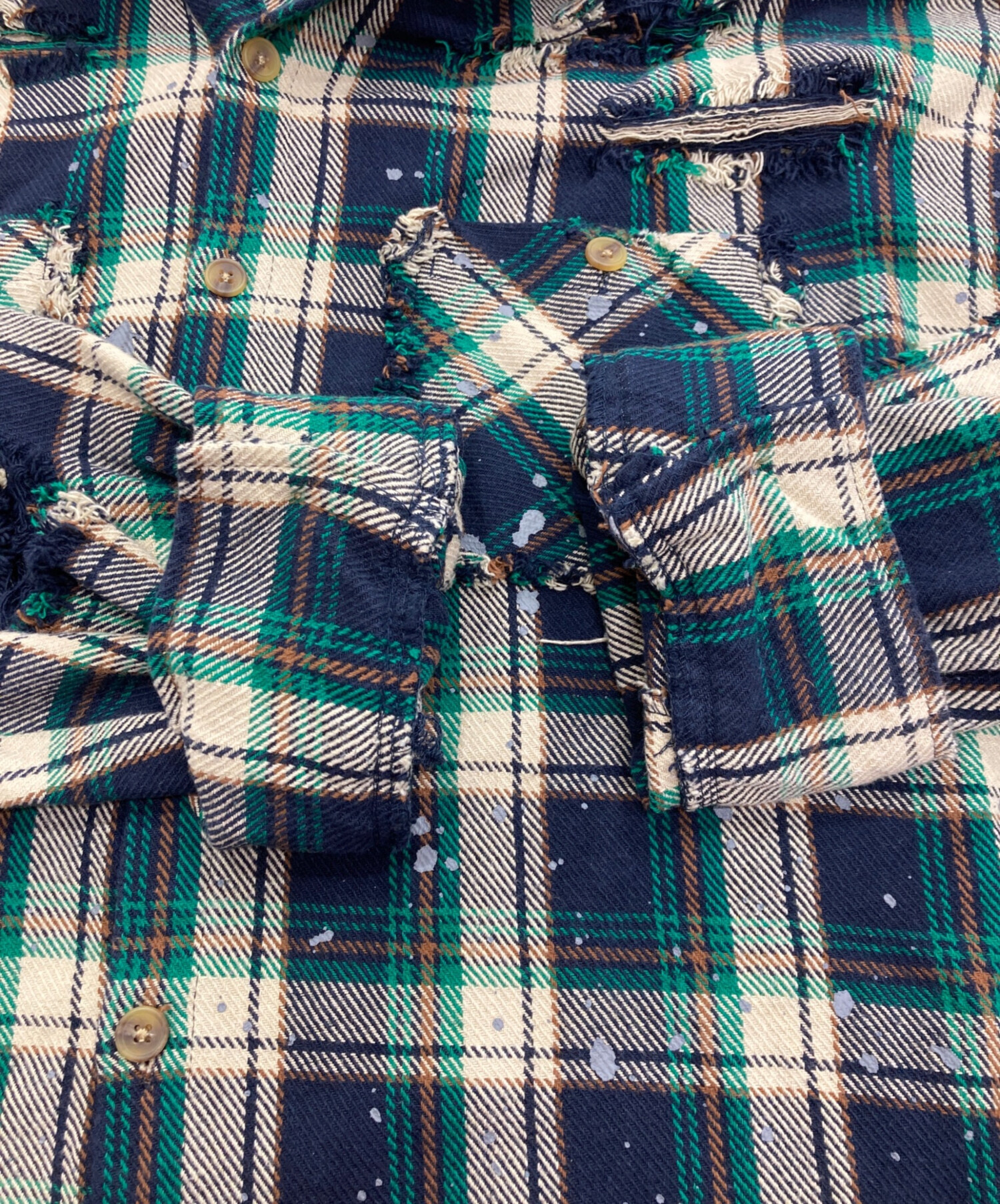 中古・古着通販】FR(13)NDS (フレンズ) Cotton Damege Shirt ネイビー