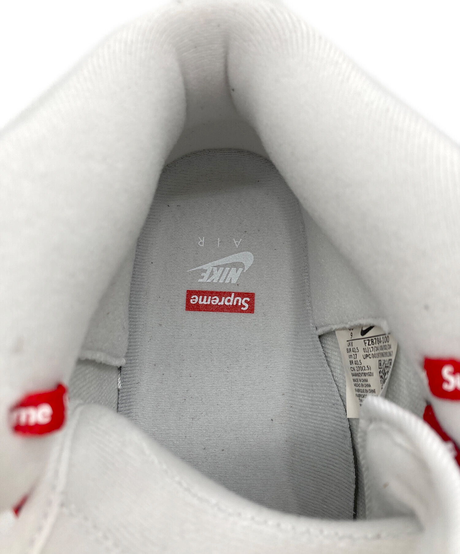 中古・古着通販】NIKE (ナイキ) Supreme (シュプリーム) AIR FORCE 1 