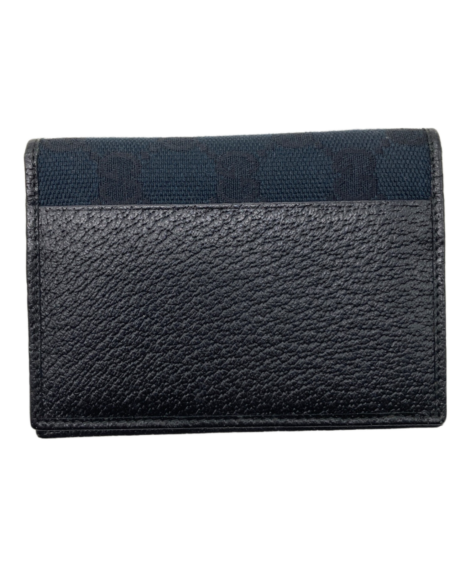 【GUCCI・未使用】カードケース（ブラック&キャンバス） 中古・古着通販】GUCCI (グッチ) キャンバスレザーカードケース