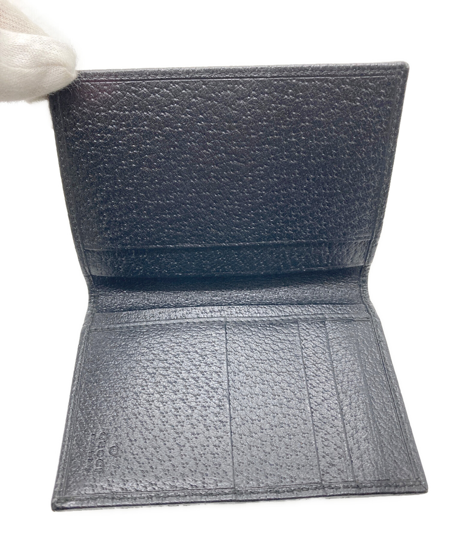 【GUCCI・未使用】カードケース（ブラック&キャンバス） 中古・古着通販】GUCCI (グッチ) キャンバスレザーカードケース