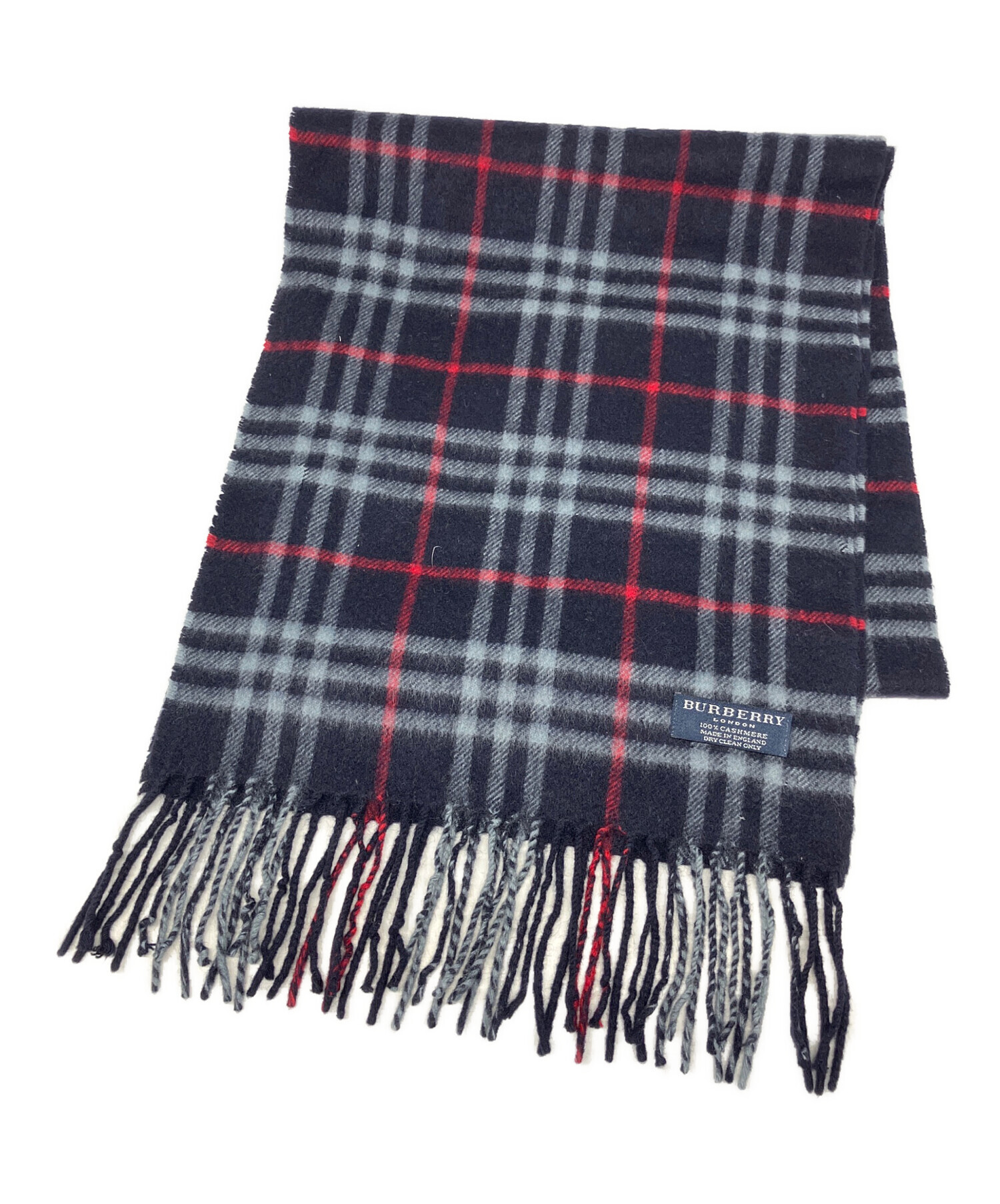 未使用品暖かいロングBURBERRY チェック柄 マフラー ネイビー 中古・古着通販】BURBERRY LONDON (バーバリーロンドン) チェック