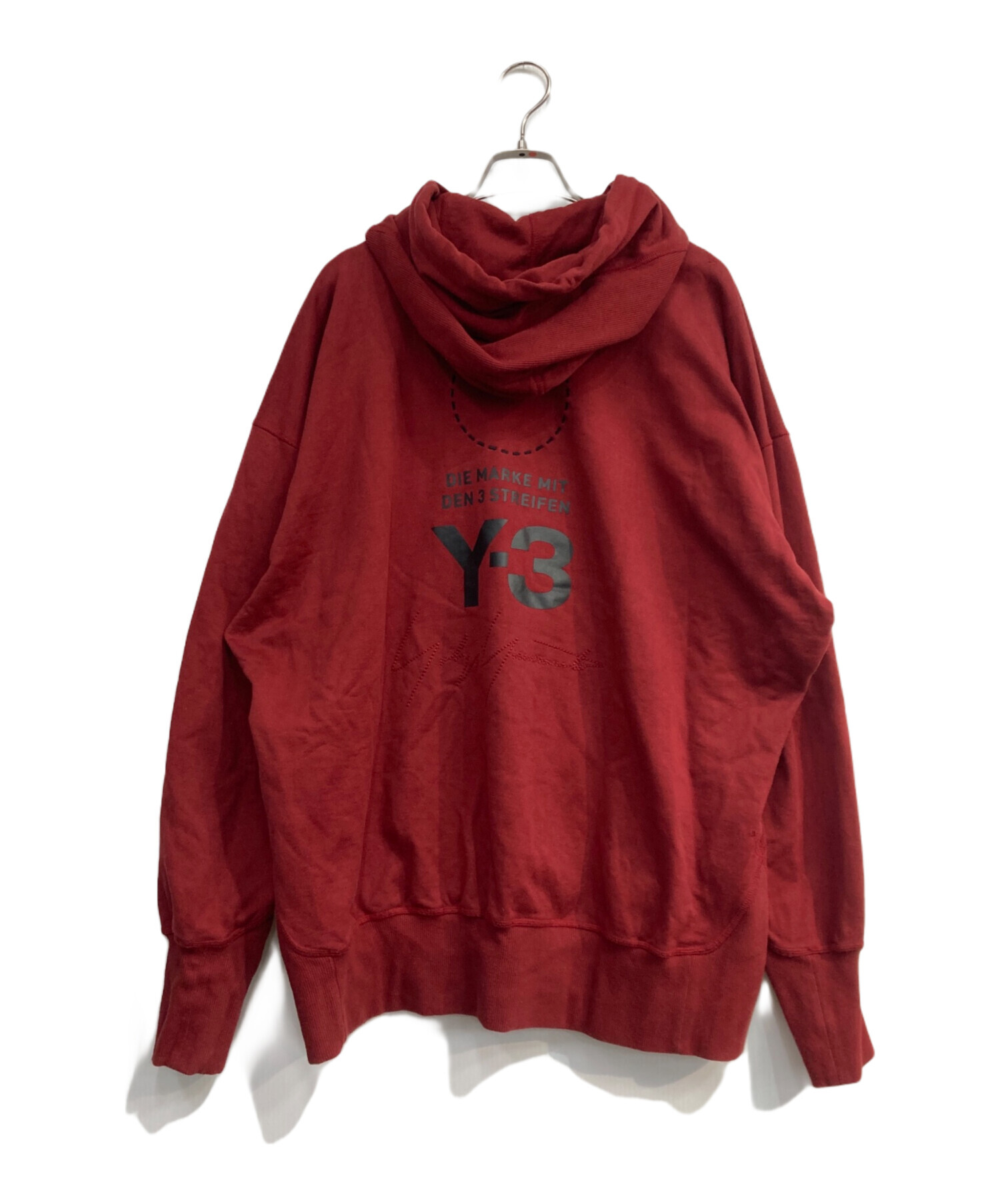 中古・古着通販】Y-3 (ワイスリー) プルオーバーパーカー レッド 