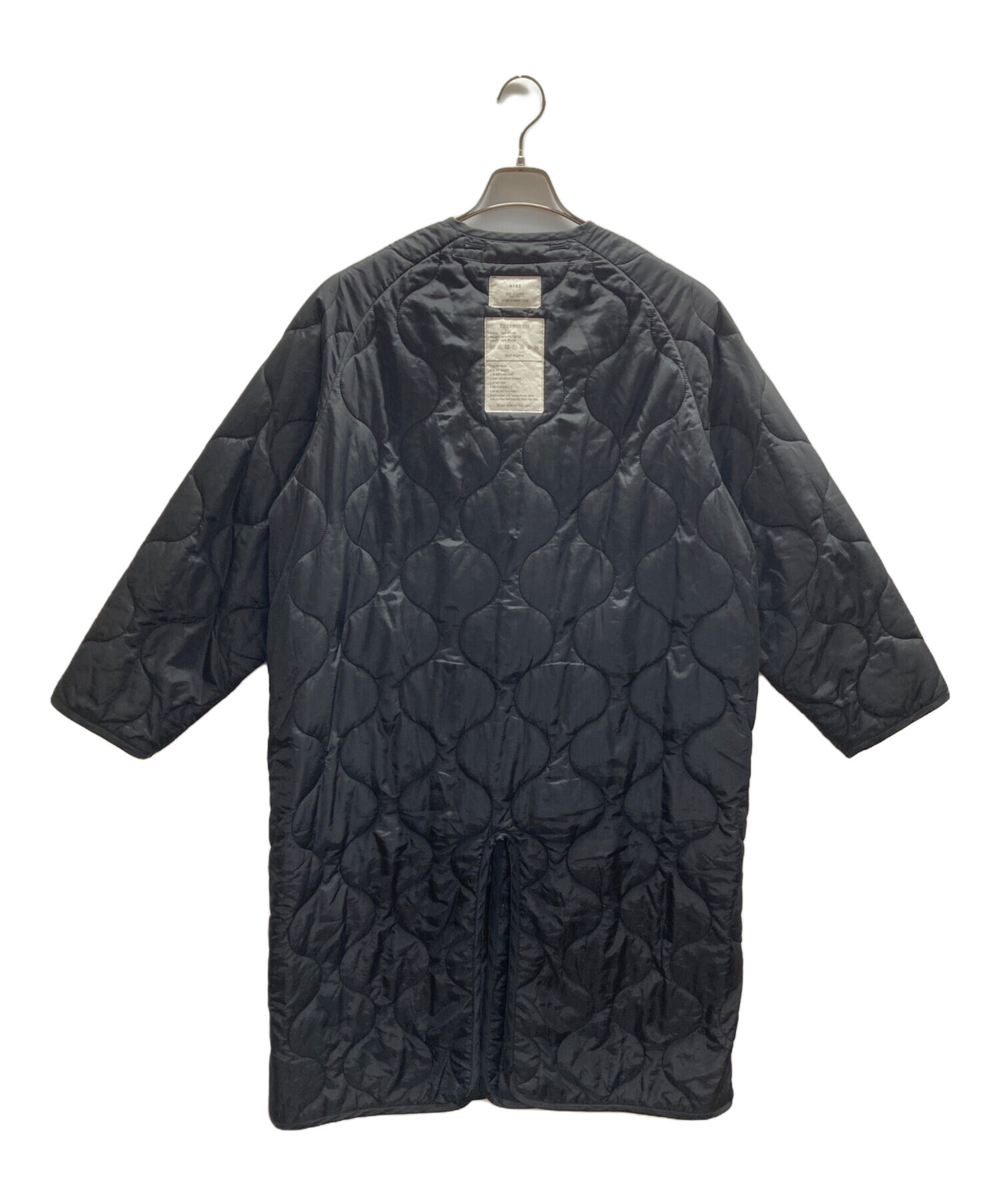中古・古着通販】HYKE (ハイク) QUILTED LINER COAT ブラック サイズ