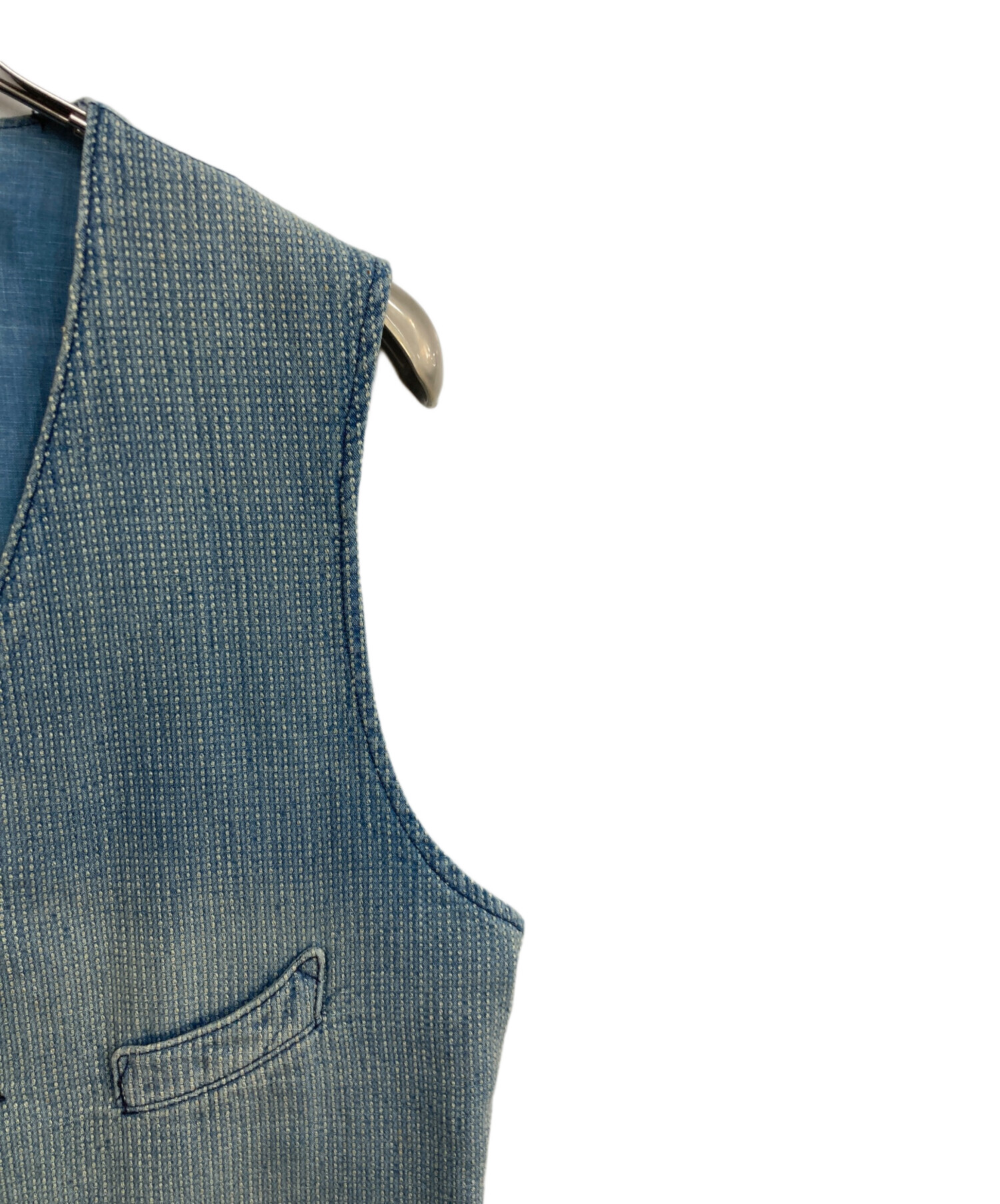 RRL indigo native柄ハンドウーブン ジャカード ベスト サイズS 中古・古着通販】RRL (ダブルアールエル) Abrams Indigo Cotton Vest