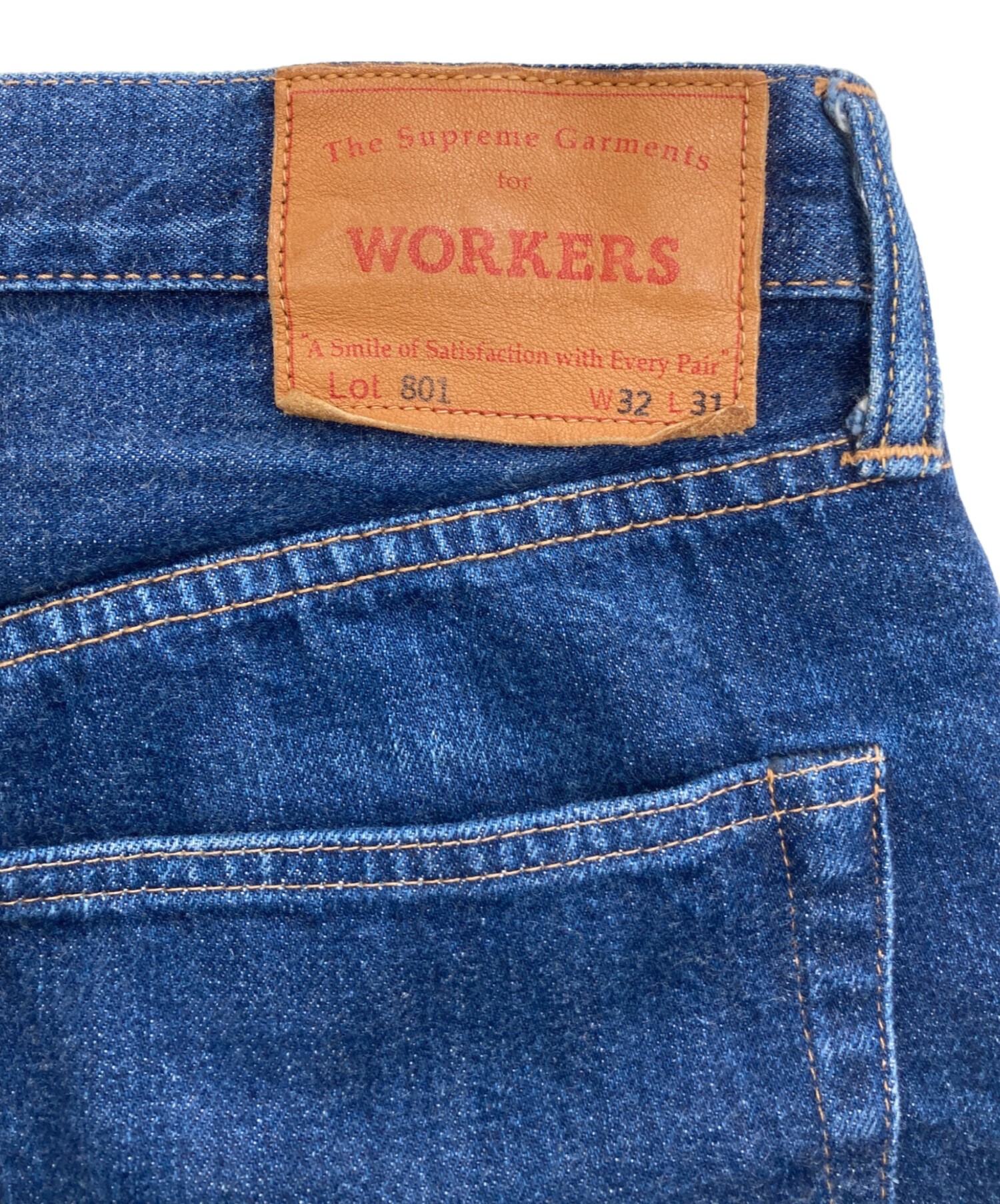 中古・古着通販】WORKERS (ワーカーズ) 801デニムパンツ インディゴ