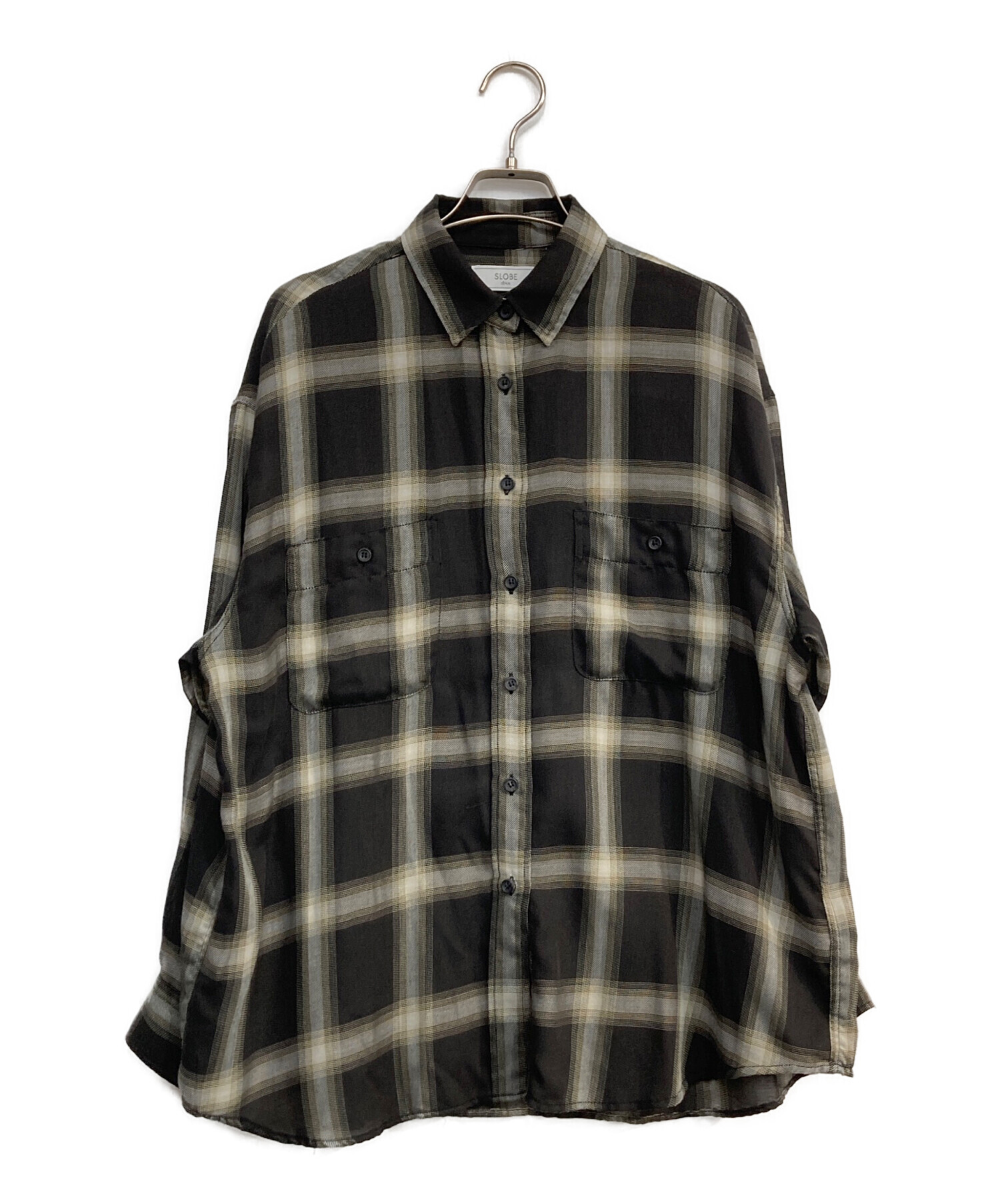 新品未使用タグ付き　SLOBE　IENA　ビエラチェックルーズシャツ　匿名配送 中古・古着通販】SLOBE IENA (スローブ イエナ) ビエラチェックルーズ