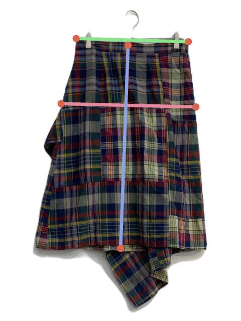【新品】ポロラルフローレン 変形 アシンメトリー チェック ラップスカート XS 中古・古着通販】POLO RALPH LAUREN (ポロ・ラルフローレン