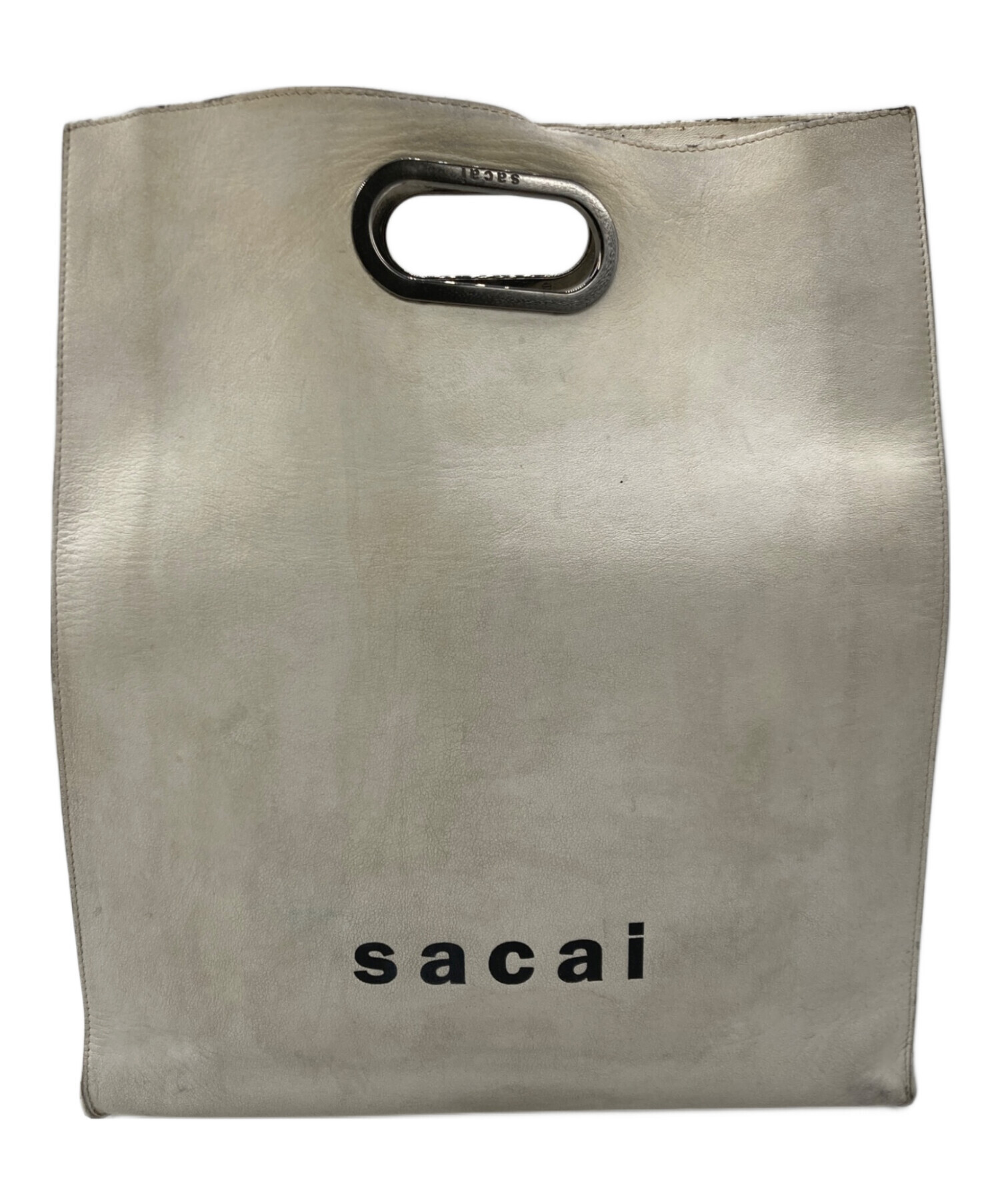 sacai ホワイト ショッパーバッグ 中古・古着通販】sacai (サカイ) New Shopper Bag ホワイト｜ブランド