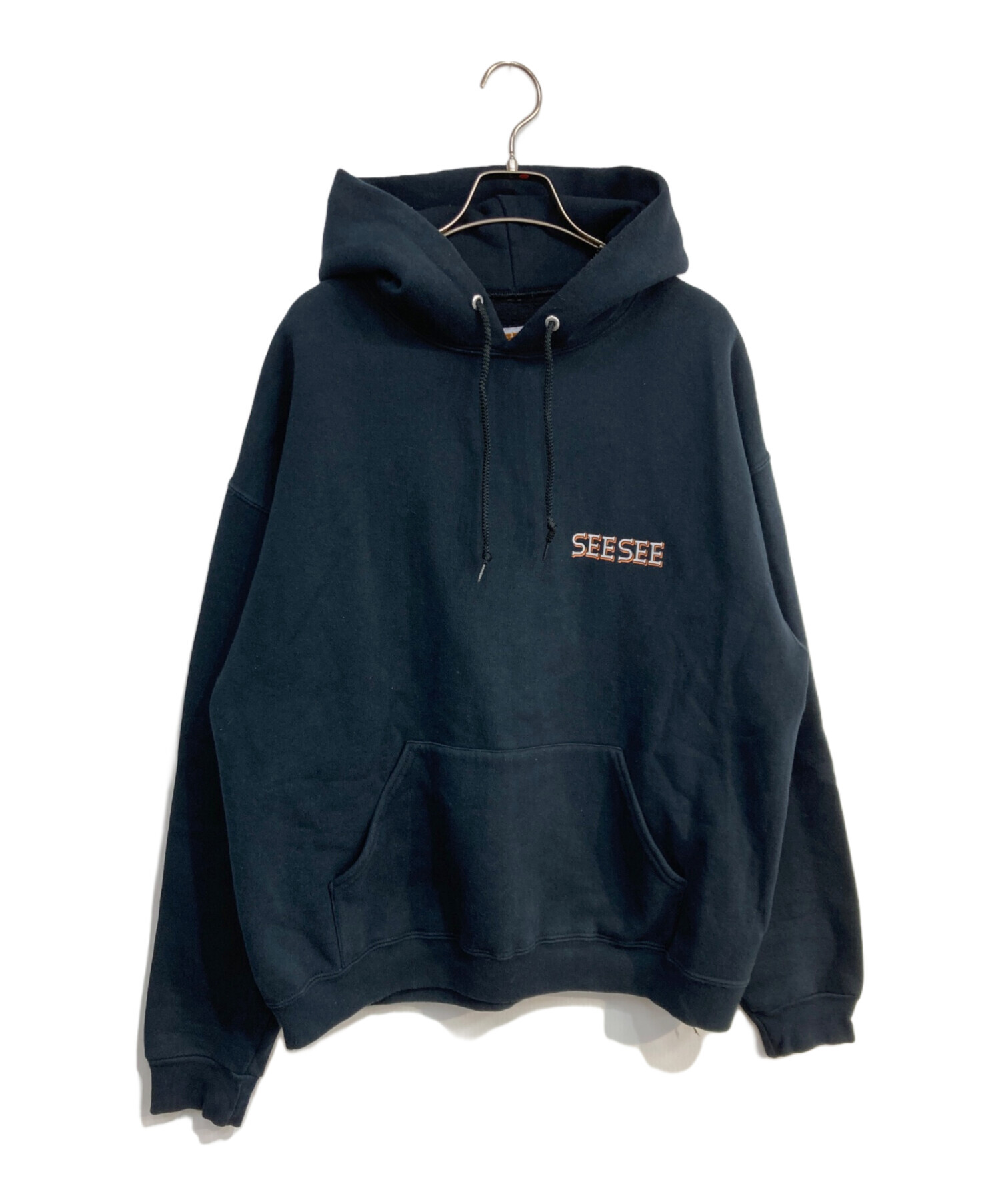 中古・古着通販】SEESEE (シーシー) プルオーバーパーカー ネイビー 