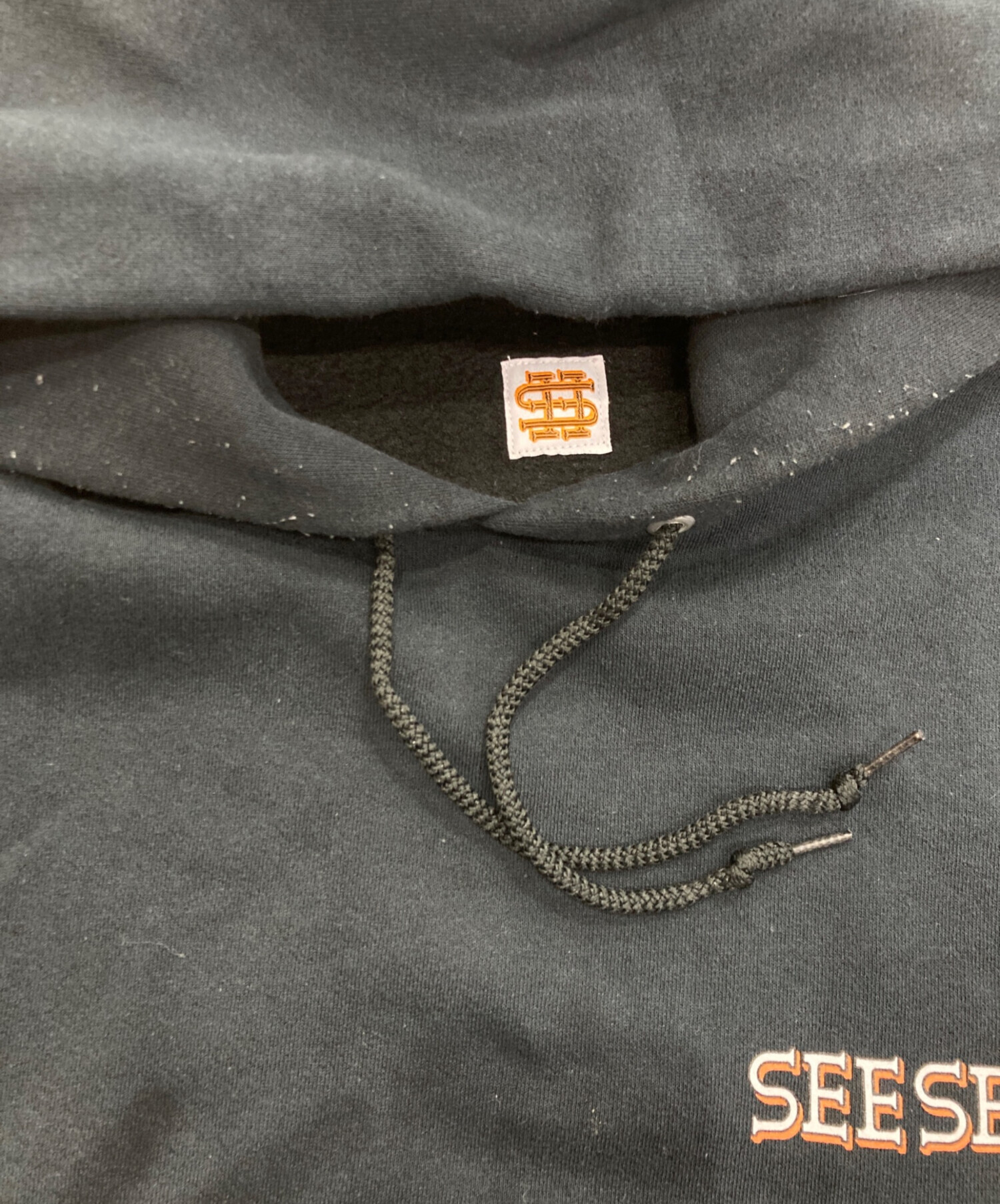 中古・古着通販】SEESEE (シーシー) プルオーバーパーカー ネイビー 