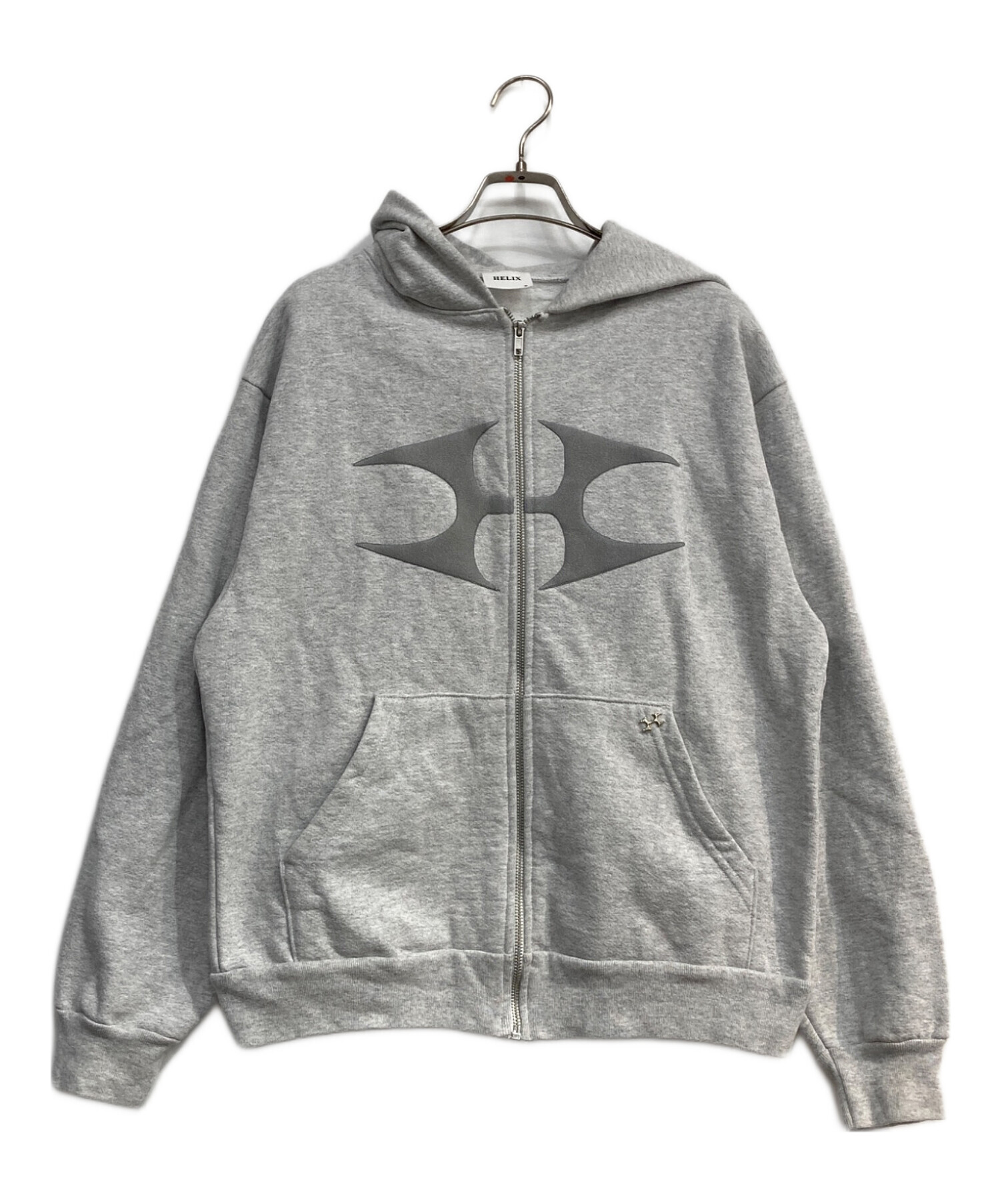 中古・古着通販】HELIX (ヘリックス) FOAM ZIP HOODIE グレー サイズ:M