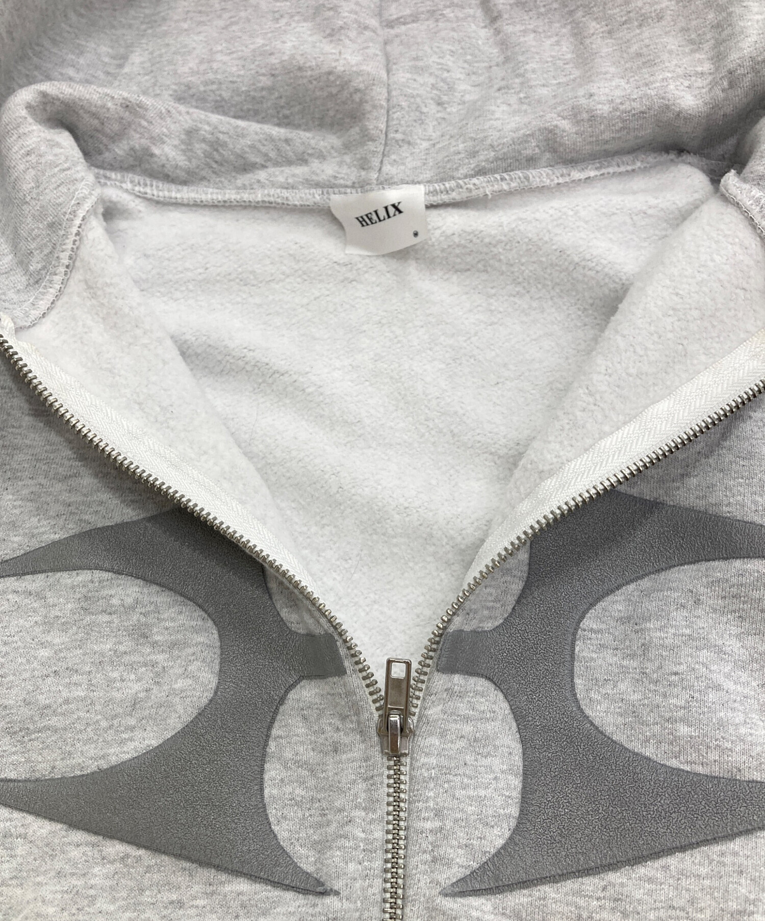 中古・古着通販】HELIX (ヘリックス) FOAM ZIP HOODIE グレー サイズ:M 