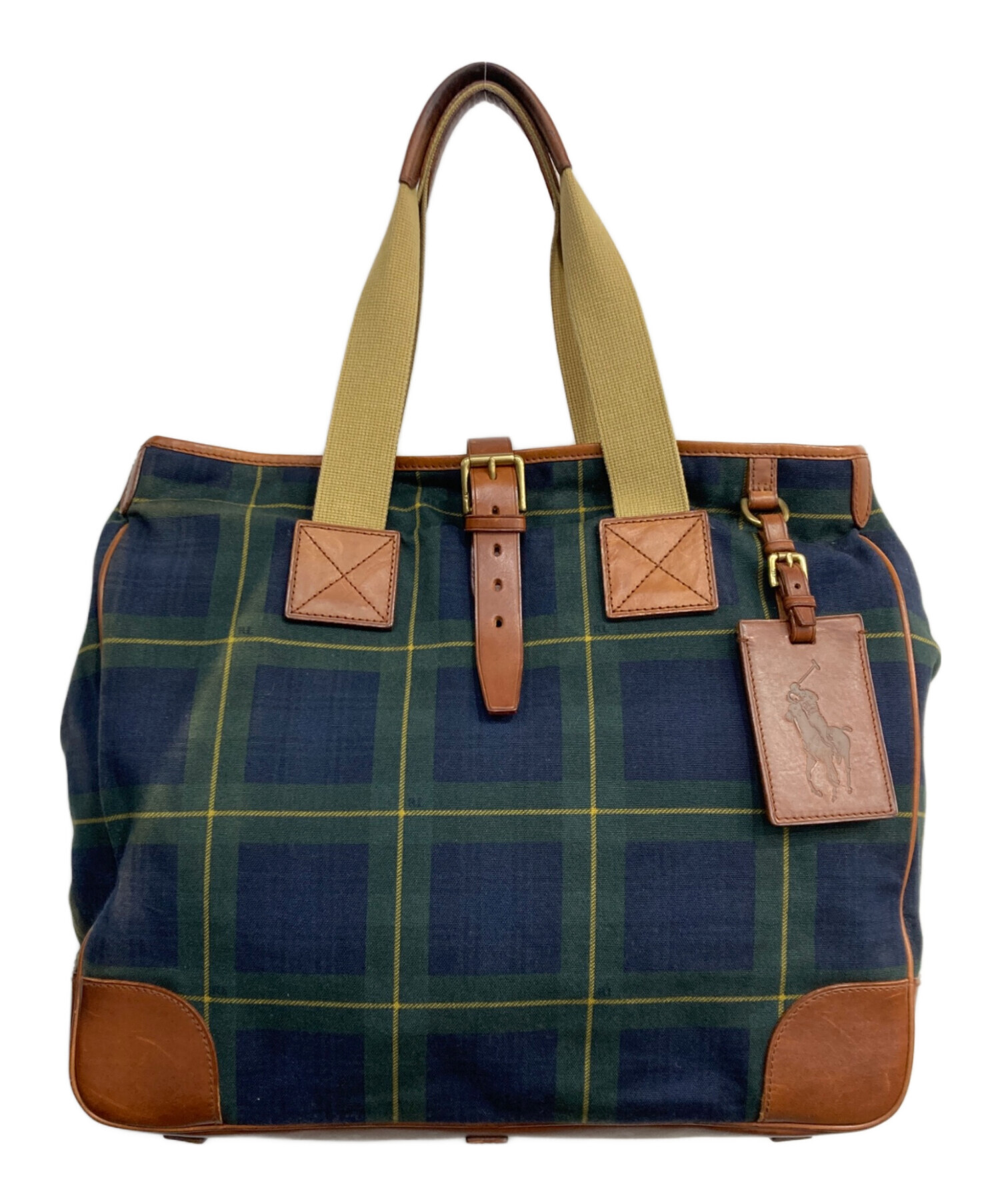 ラルフローレン　ダッフルバッグ　トート　ヴィンテージ　キャンバス　レザー ラルフローレン) Ralph Lauren キャンバス & レザー ダッフルバッグ
