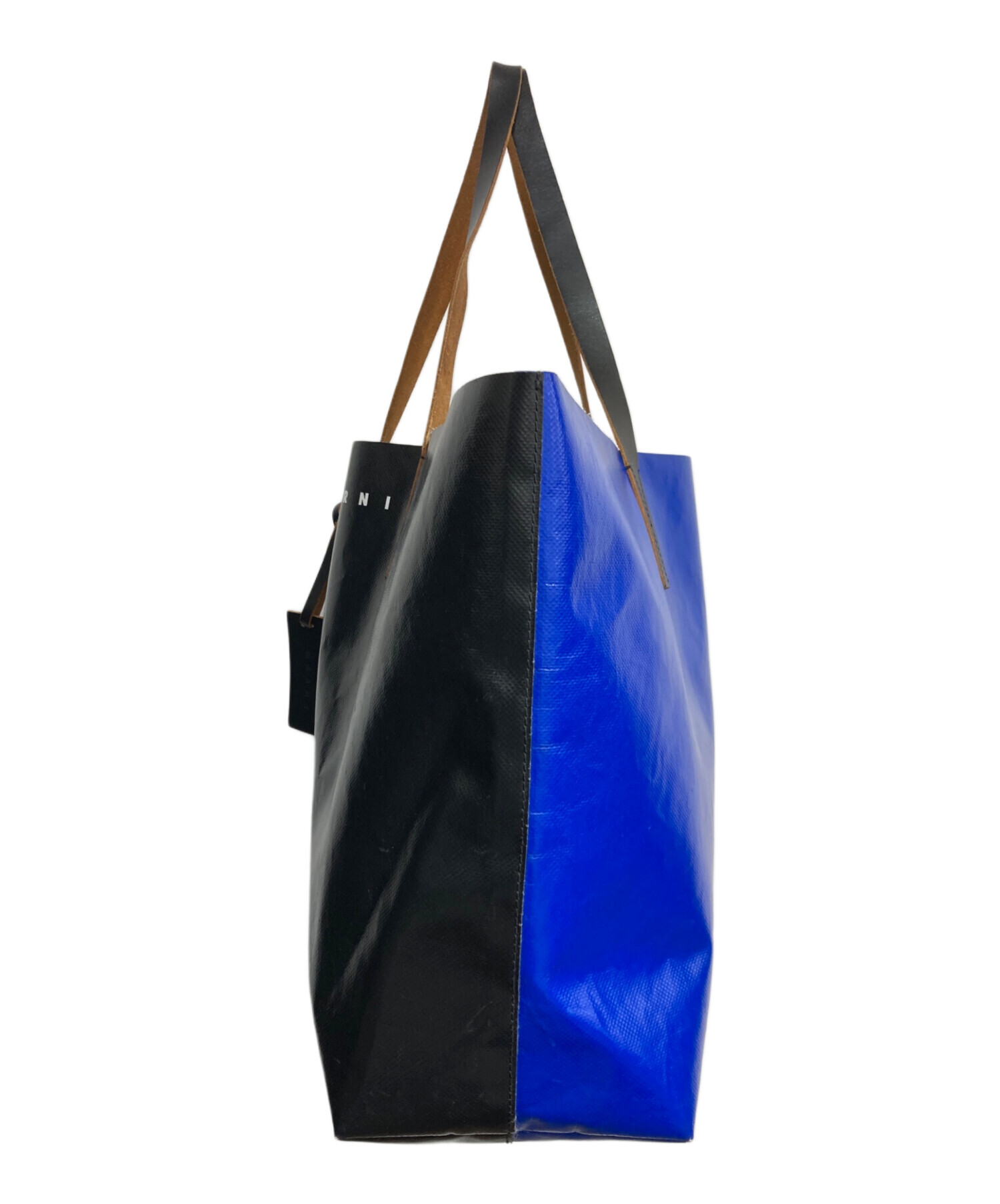 中古・古着通販】MARNI (マルニ) PVCバイカラー トートバッグ ブルー 中古・古着通販】MARNI (マルニ) PVCバイカラー トートバッグ ブルー
