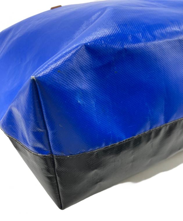 中古・古着通販】MARNI (マルニ) PVCバイカラー トートバッグ ブルー 中古・古着通販】MARNI (マルニ) PVCバイカラー トートバッグ ブルー