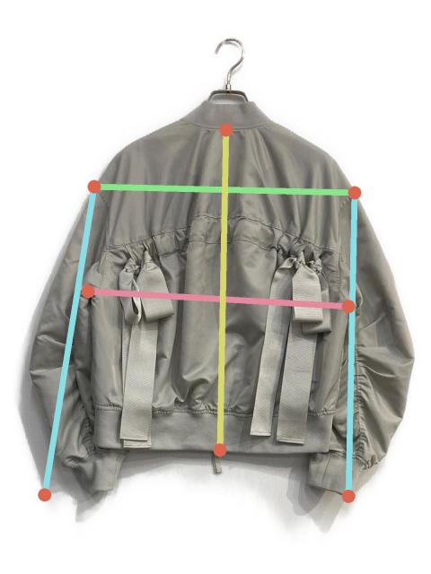レディース タグ付き未使用✨Arpege story Backリボン MA-1 グレー系 1