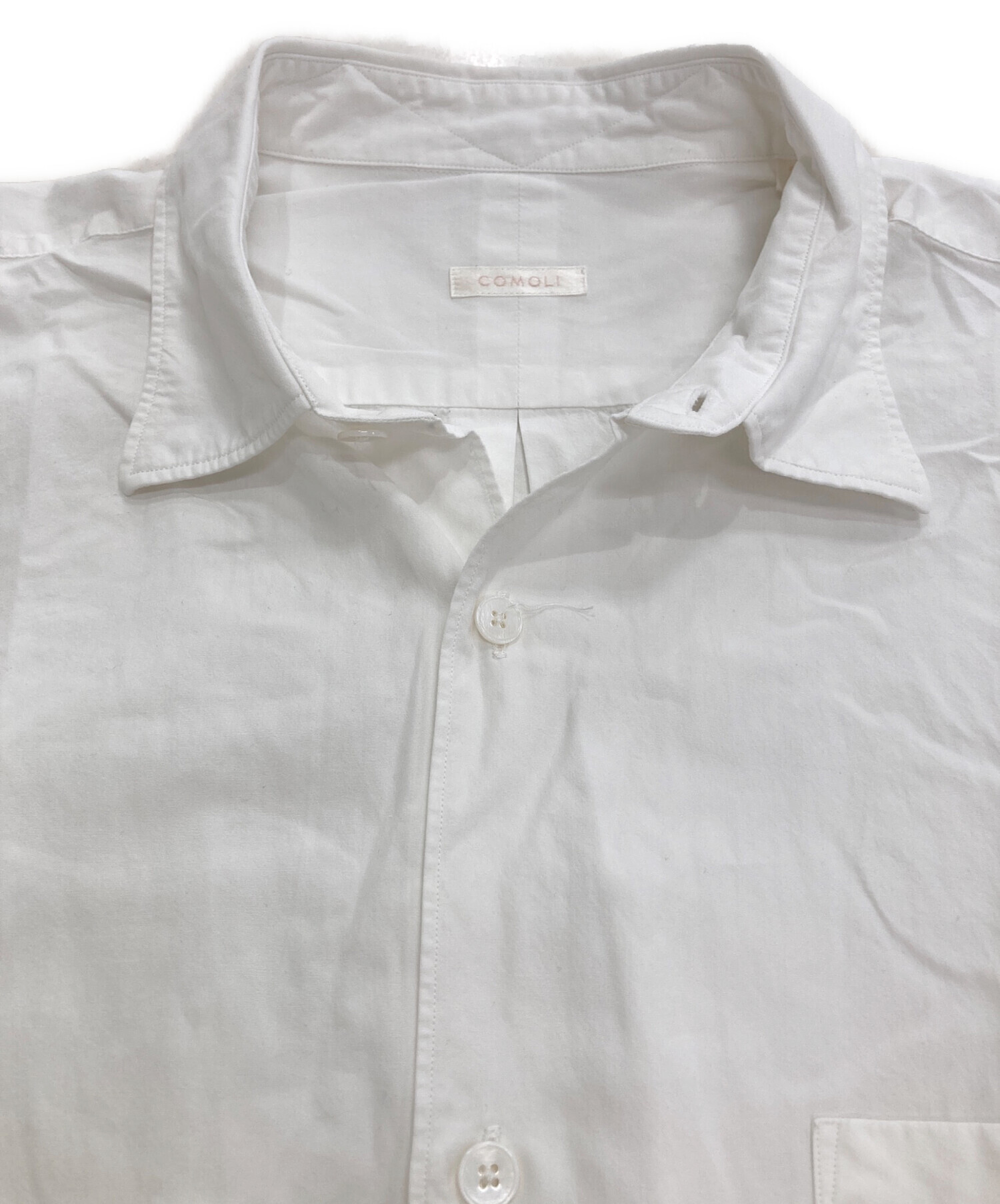 中古・古着通販】COMOLI (コモリ) コモリシャツ ホワイト サイズ:2 
